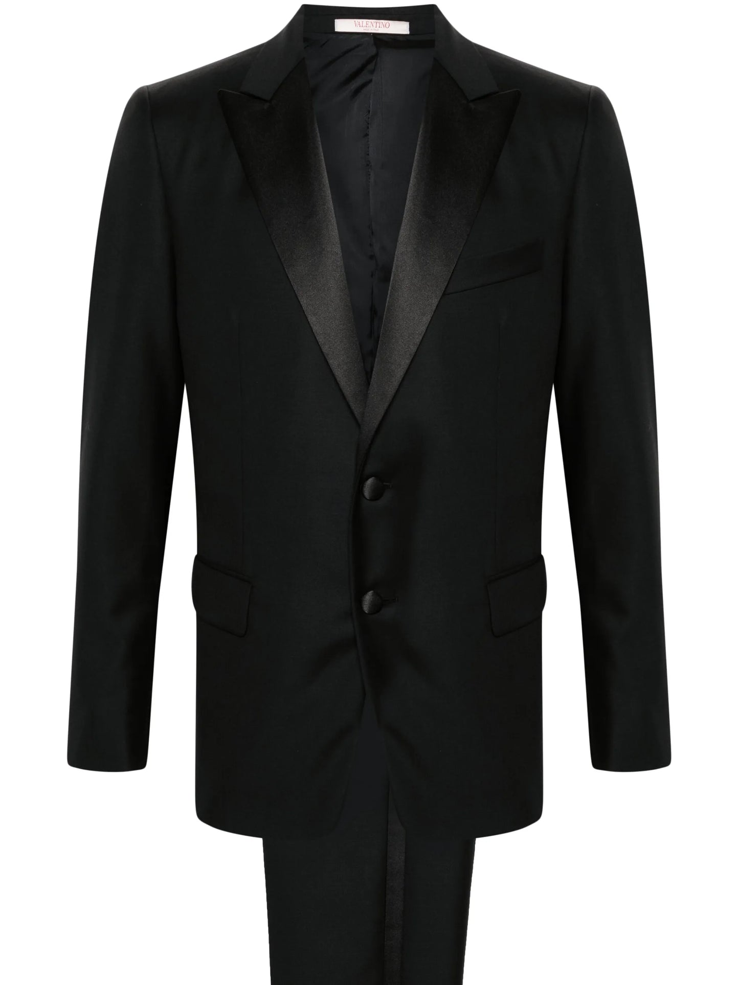 single-breasted wool suit