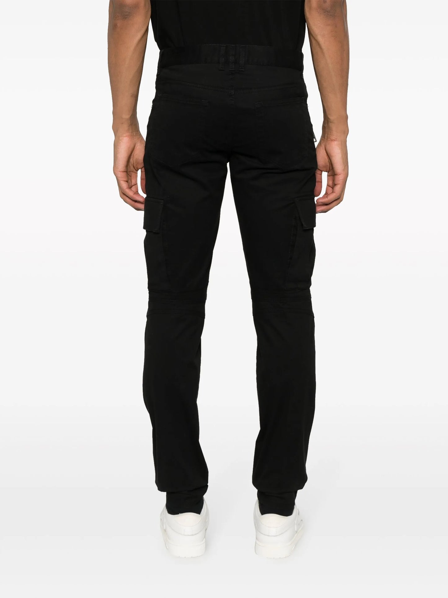 cargo-pockets stretch-cotton trousers