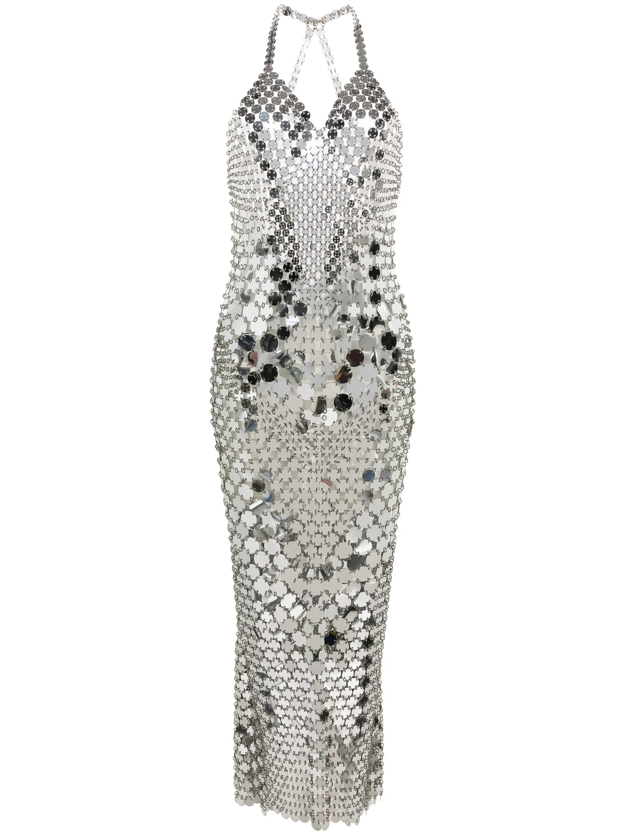 sequin-embellished long dress