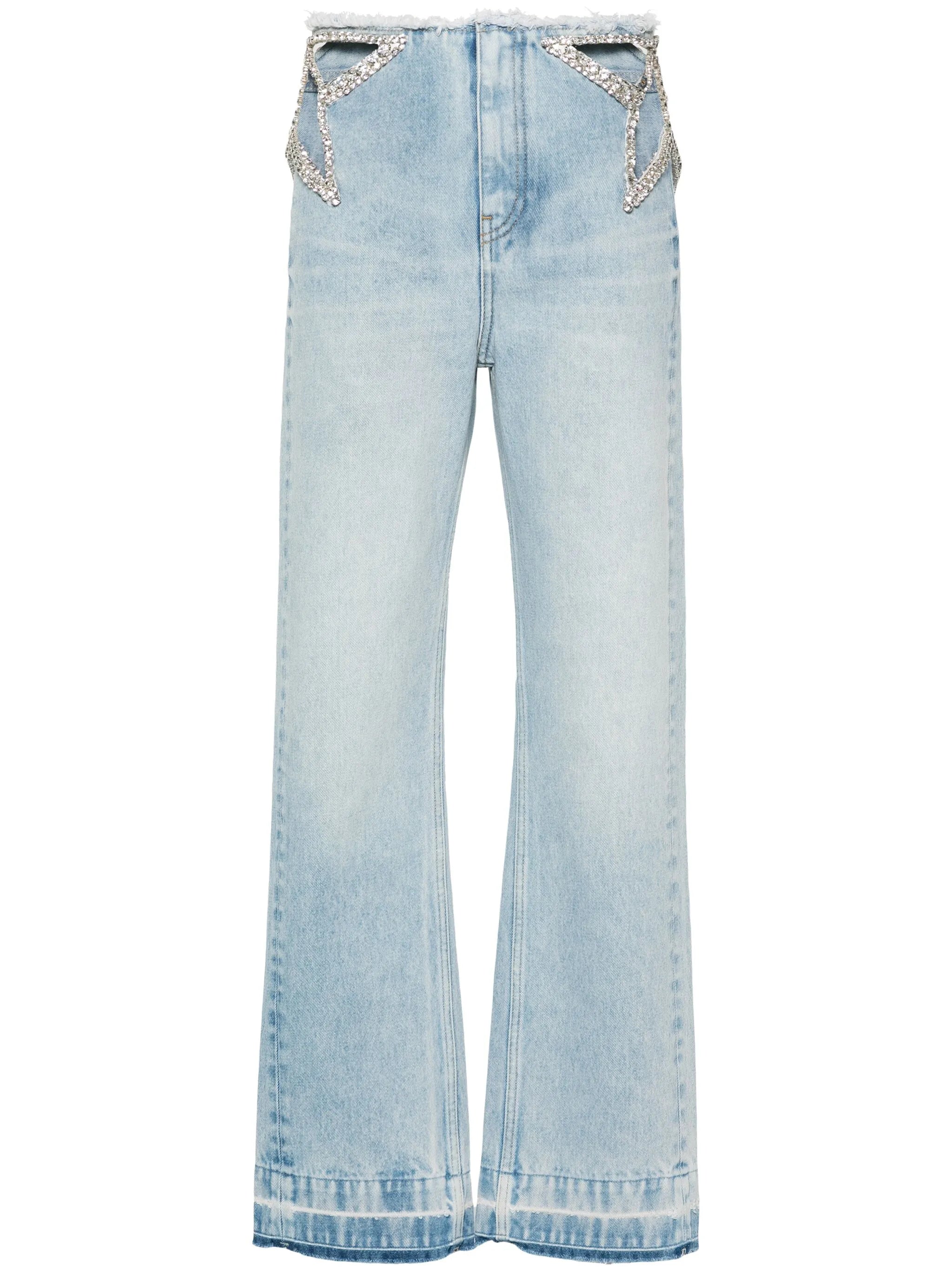 star cut-out jeans