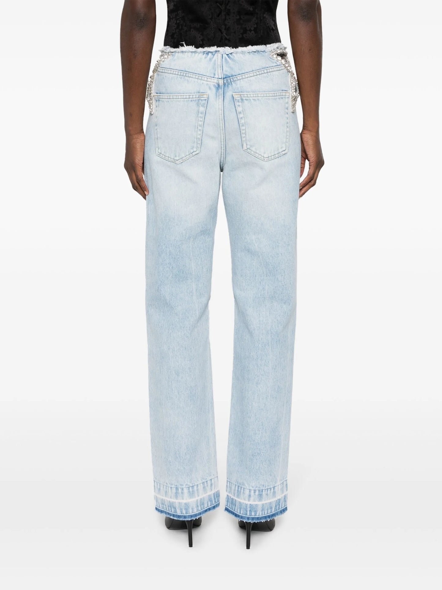 star cut-out jeans