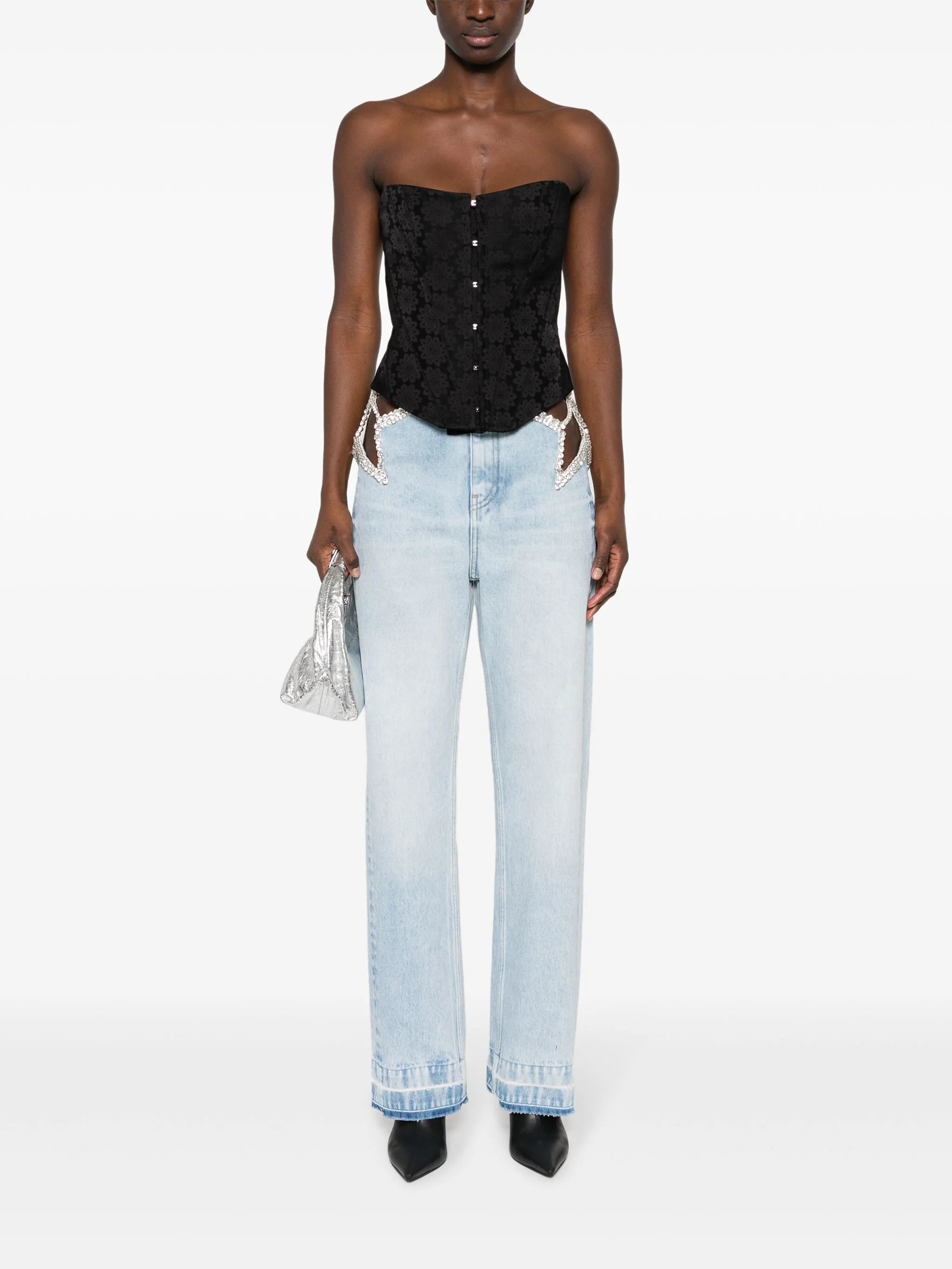 star cut-out jeans