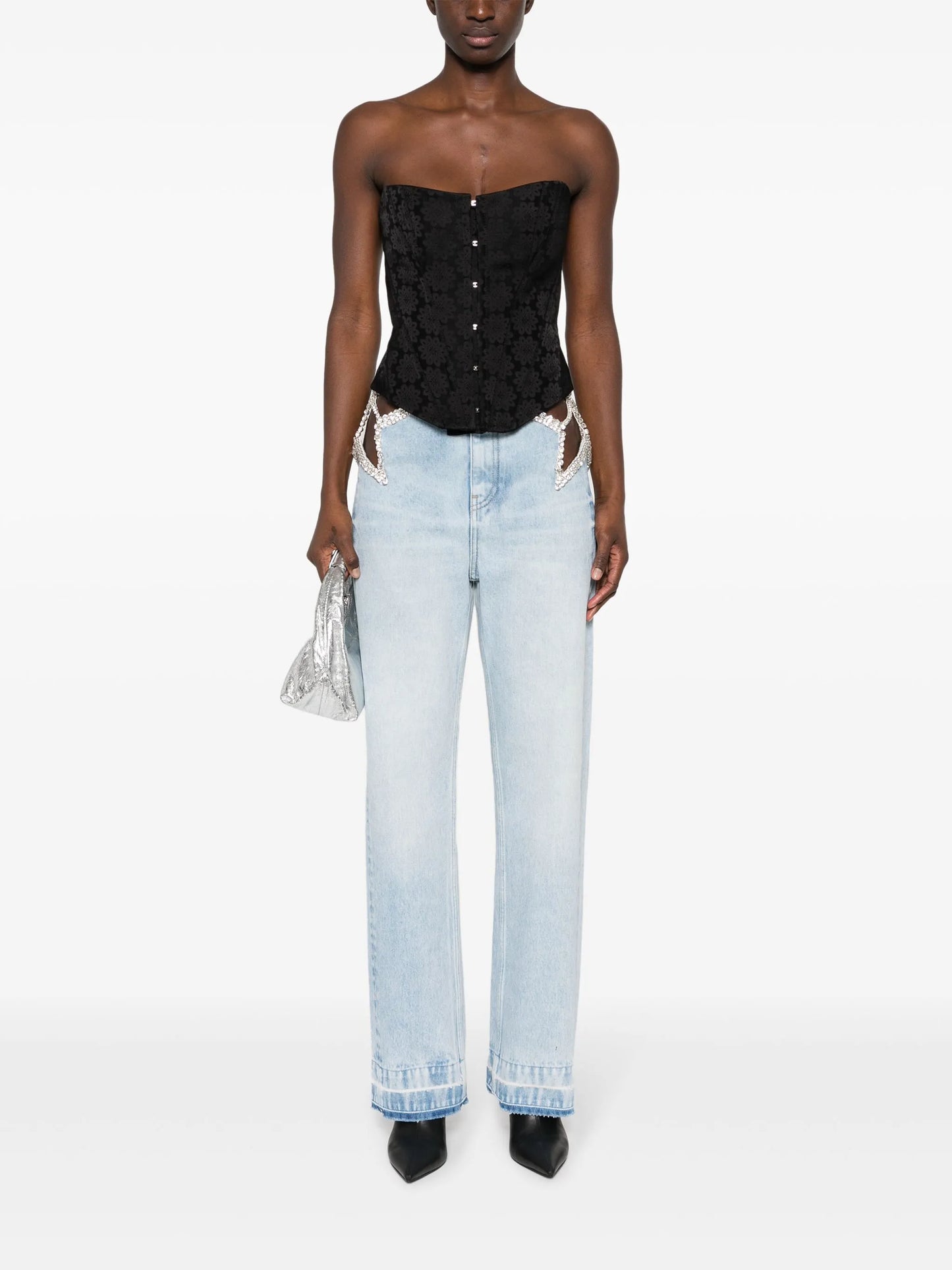 star cut-out jeans