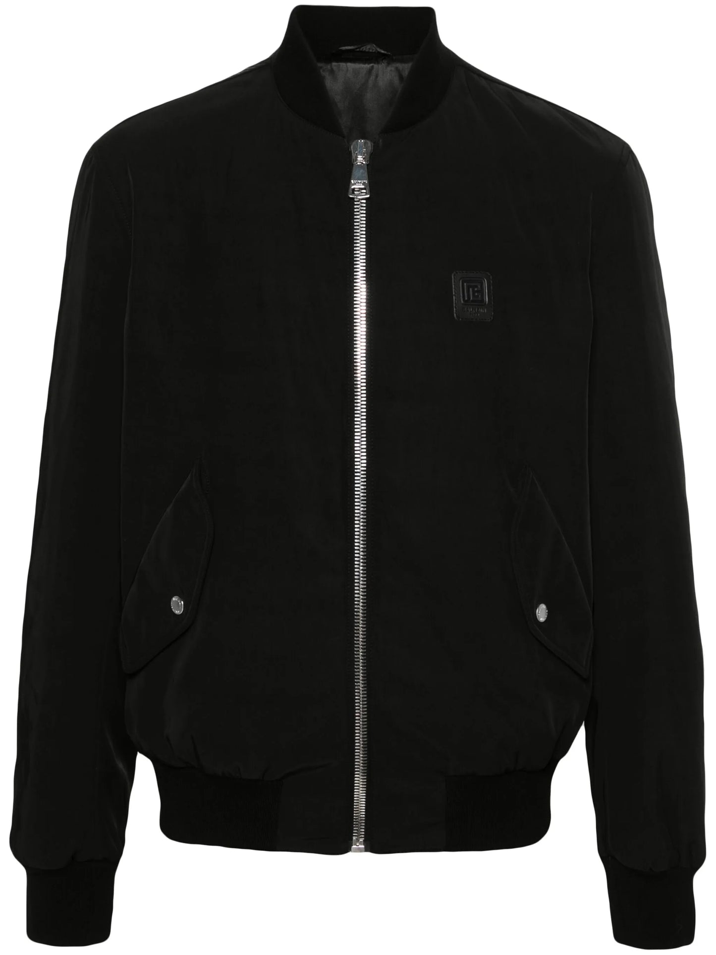 logo-patch gabardine-weave jacket