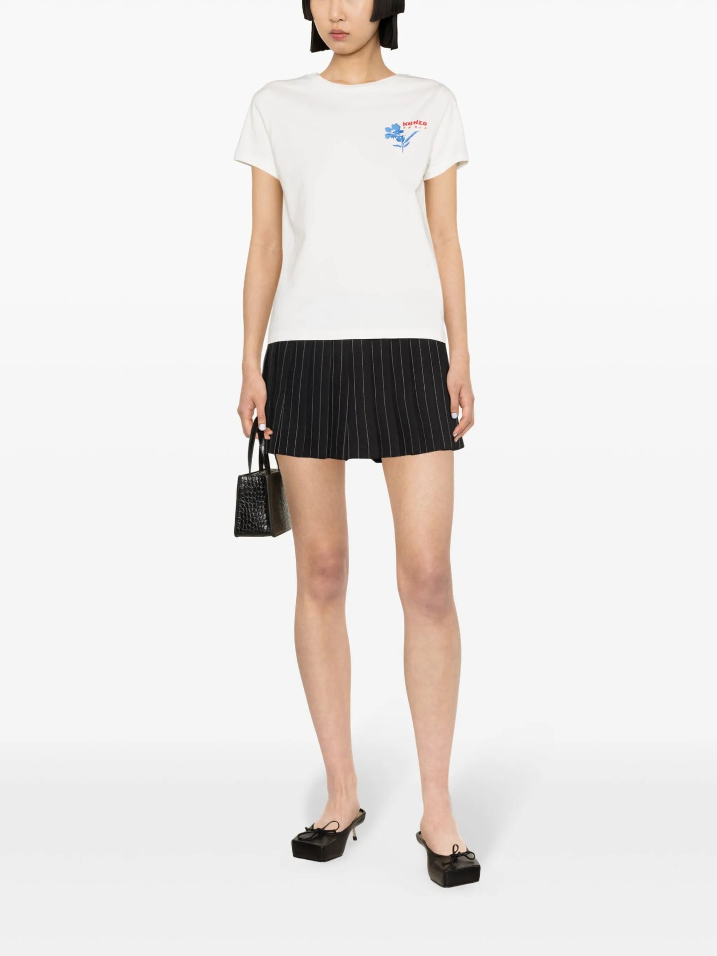 Drawn Flower cotton T-shirt