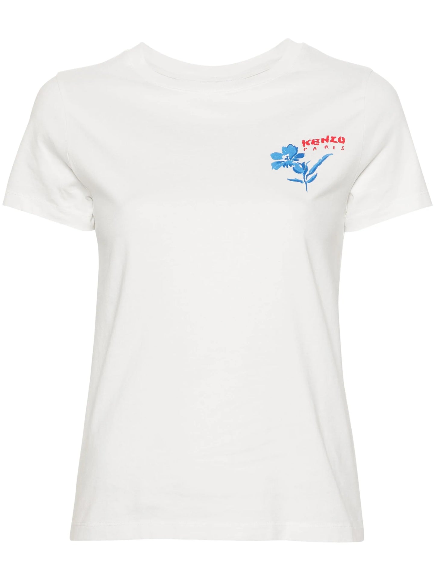 Drawn Flower cotton T-shirt