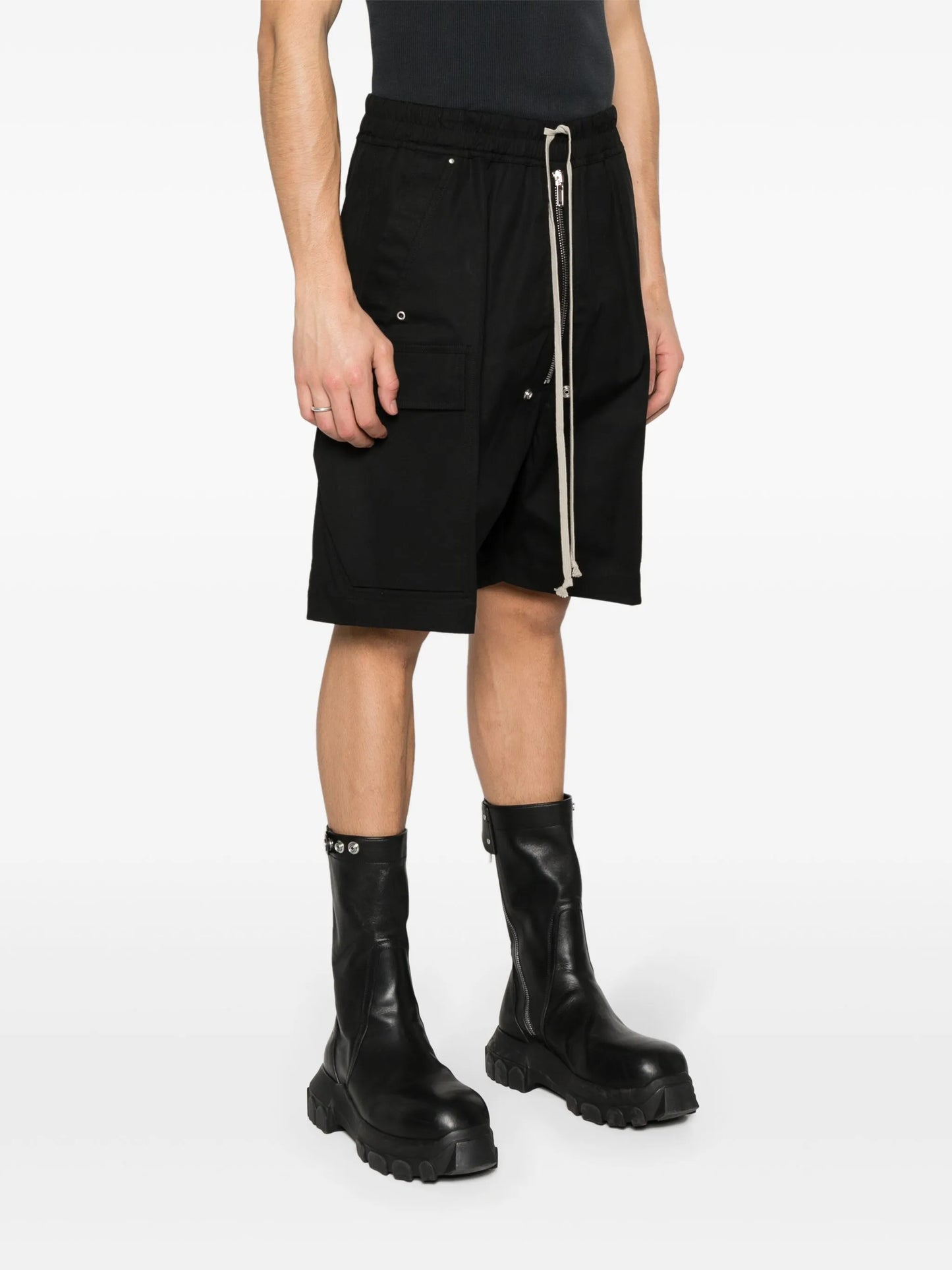drop-crotch bermuda shorts