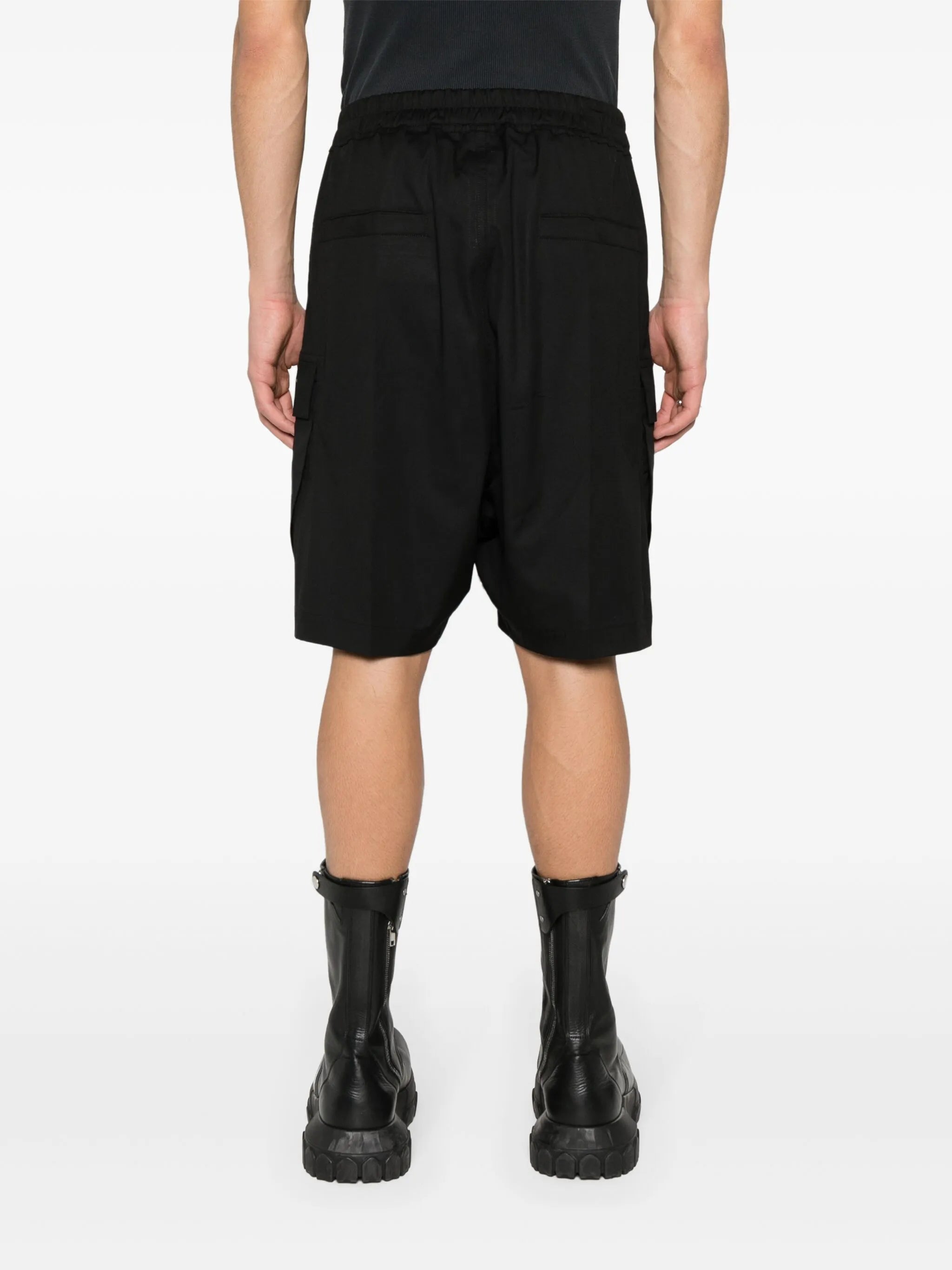 drop-crotch bermuda shorts