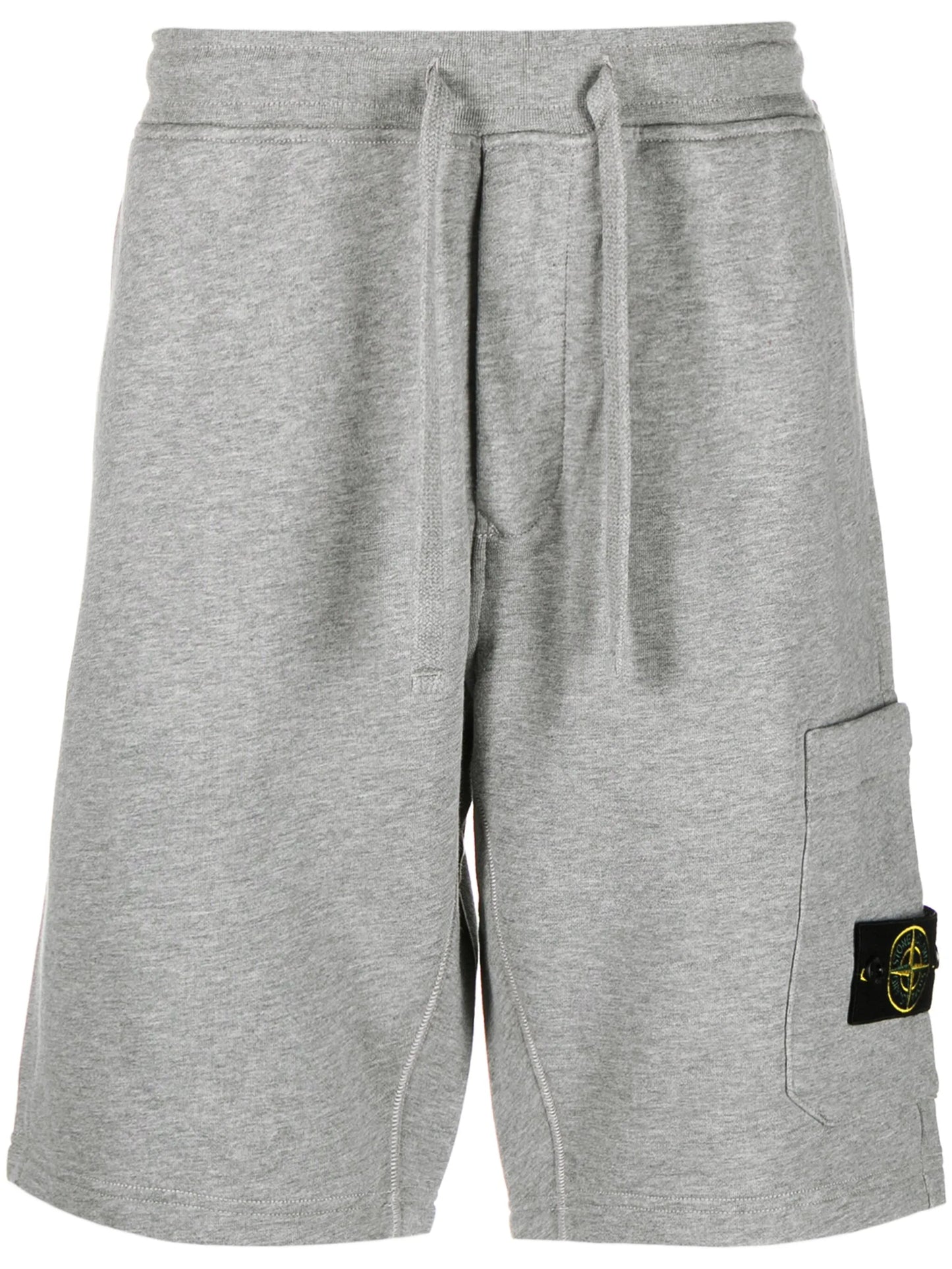 Compass-badge cotton track shorts