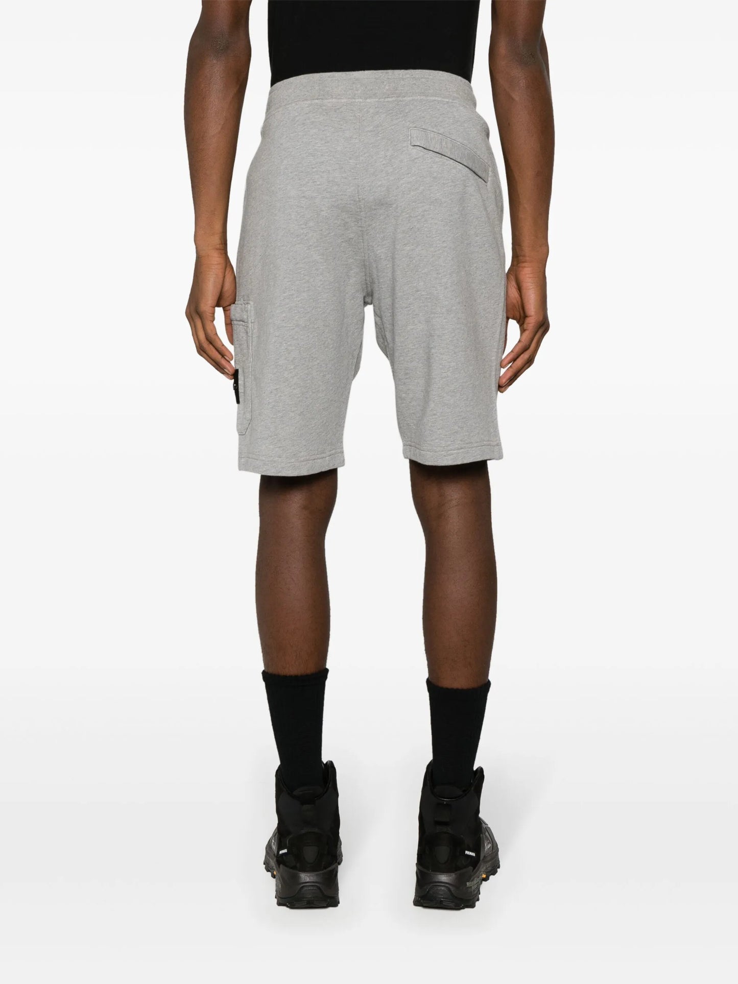 Compass-badge cotton track shorts