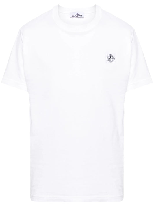 Compass-appliqué cotton T-shirt