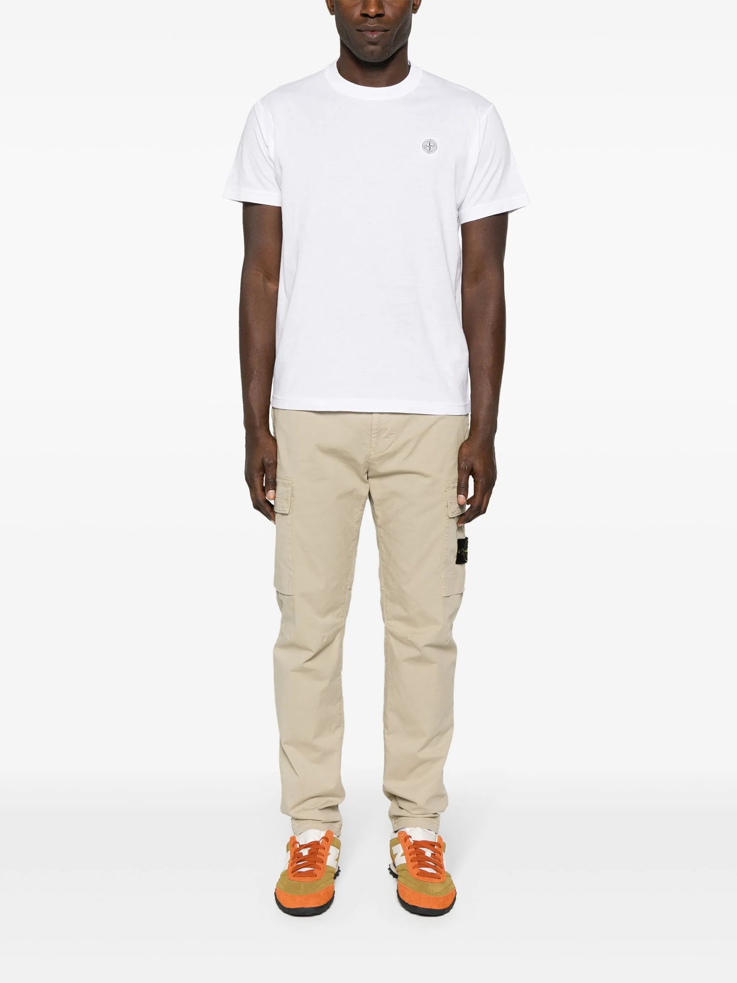 Compass-appliqué cotton T-shirt