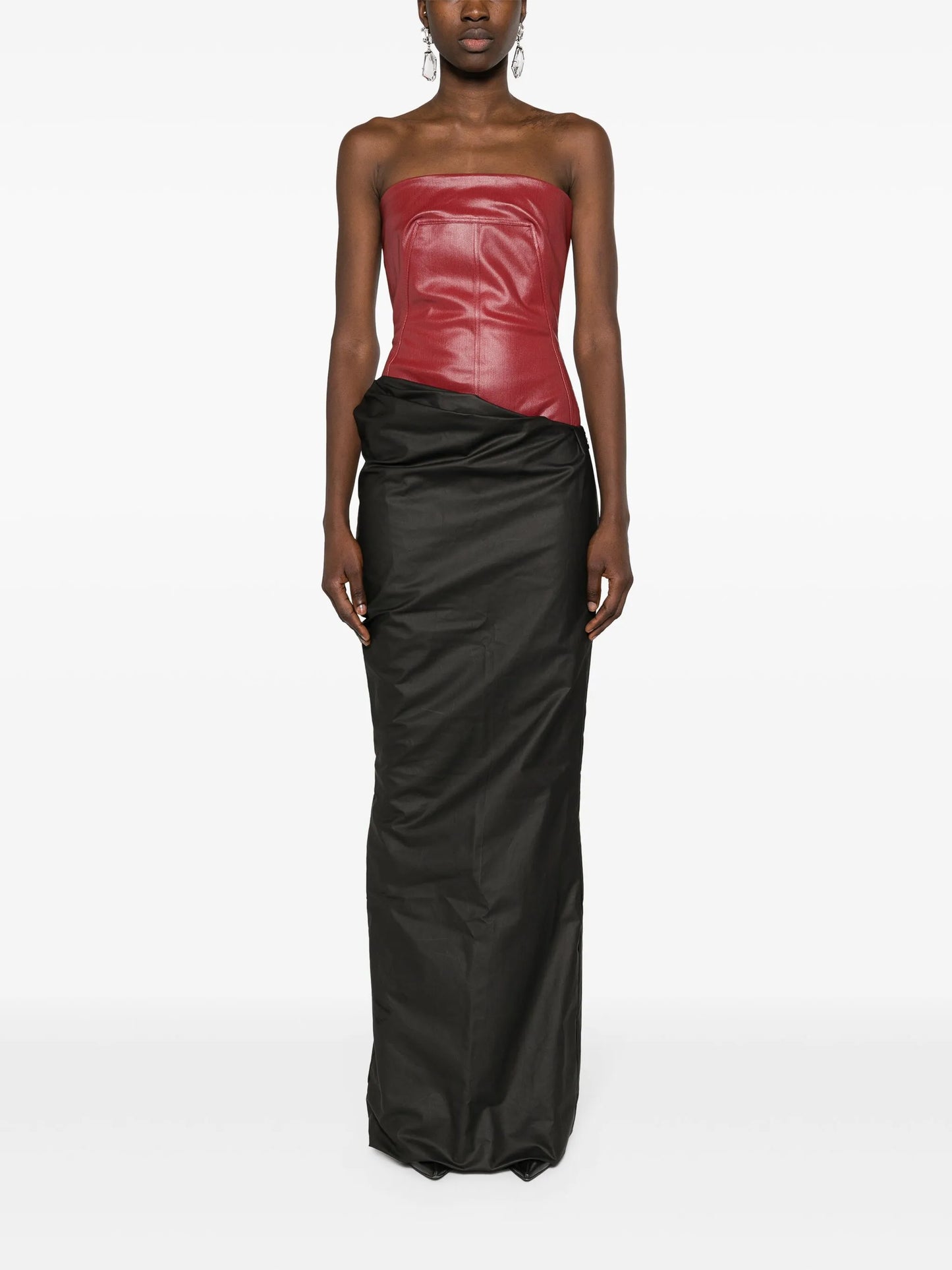 bustier-style cotton corset top