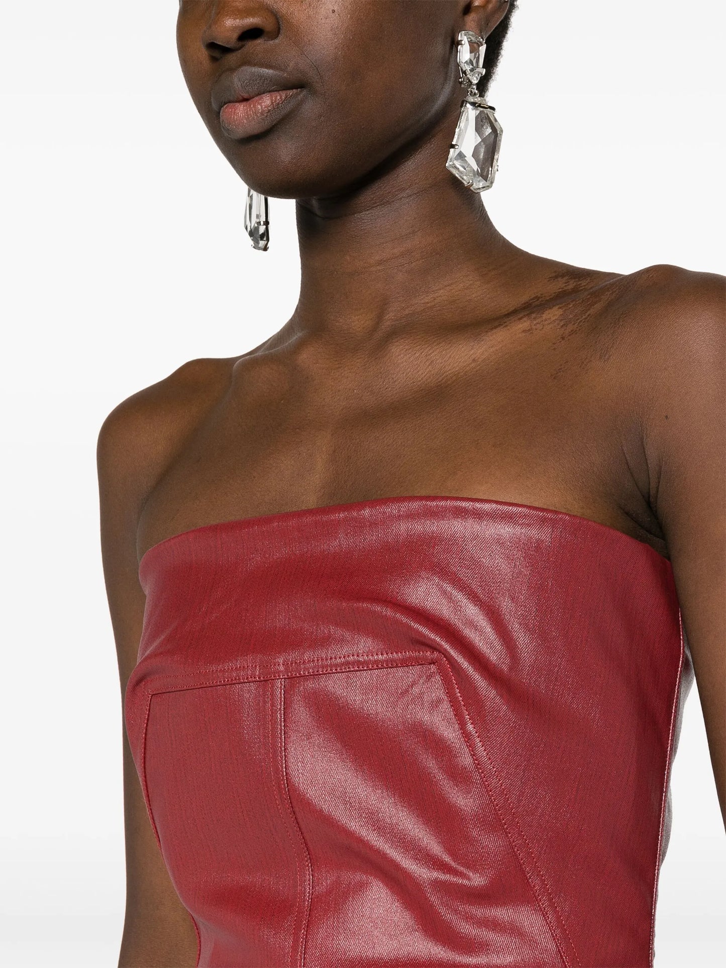 bustier-style cotton corset top