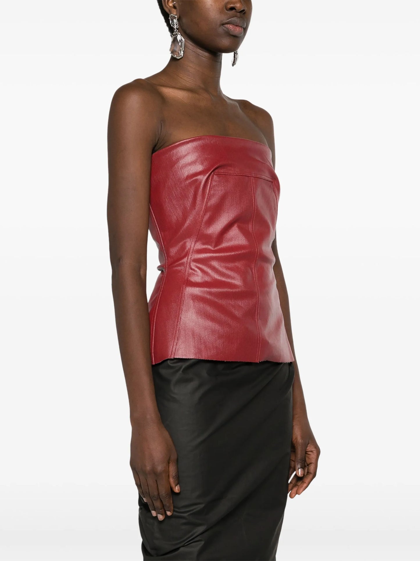 bustier-style cotton corset top
