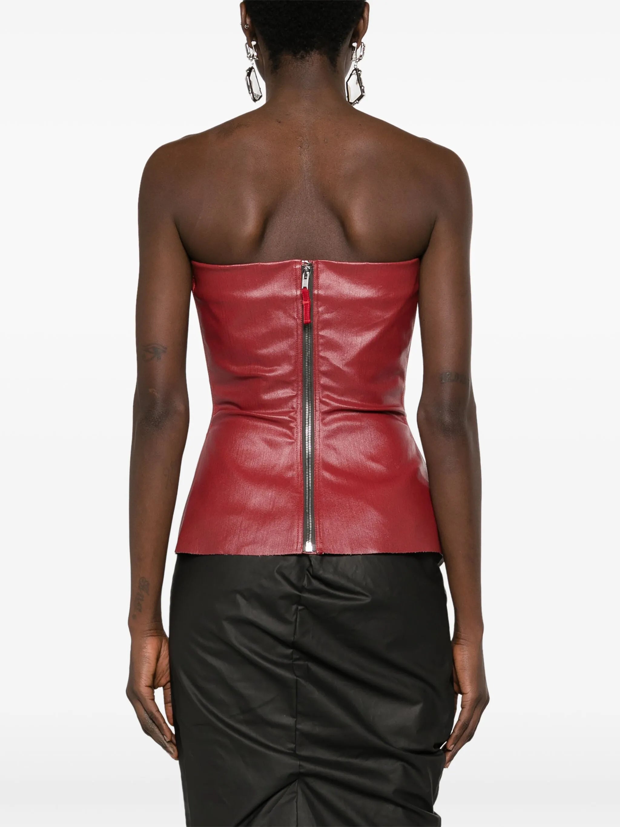 bustier-style cotton corset top