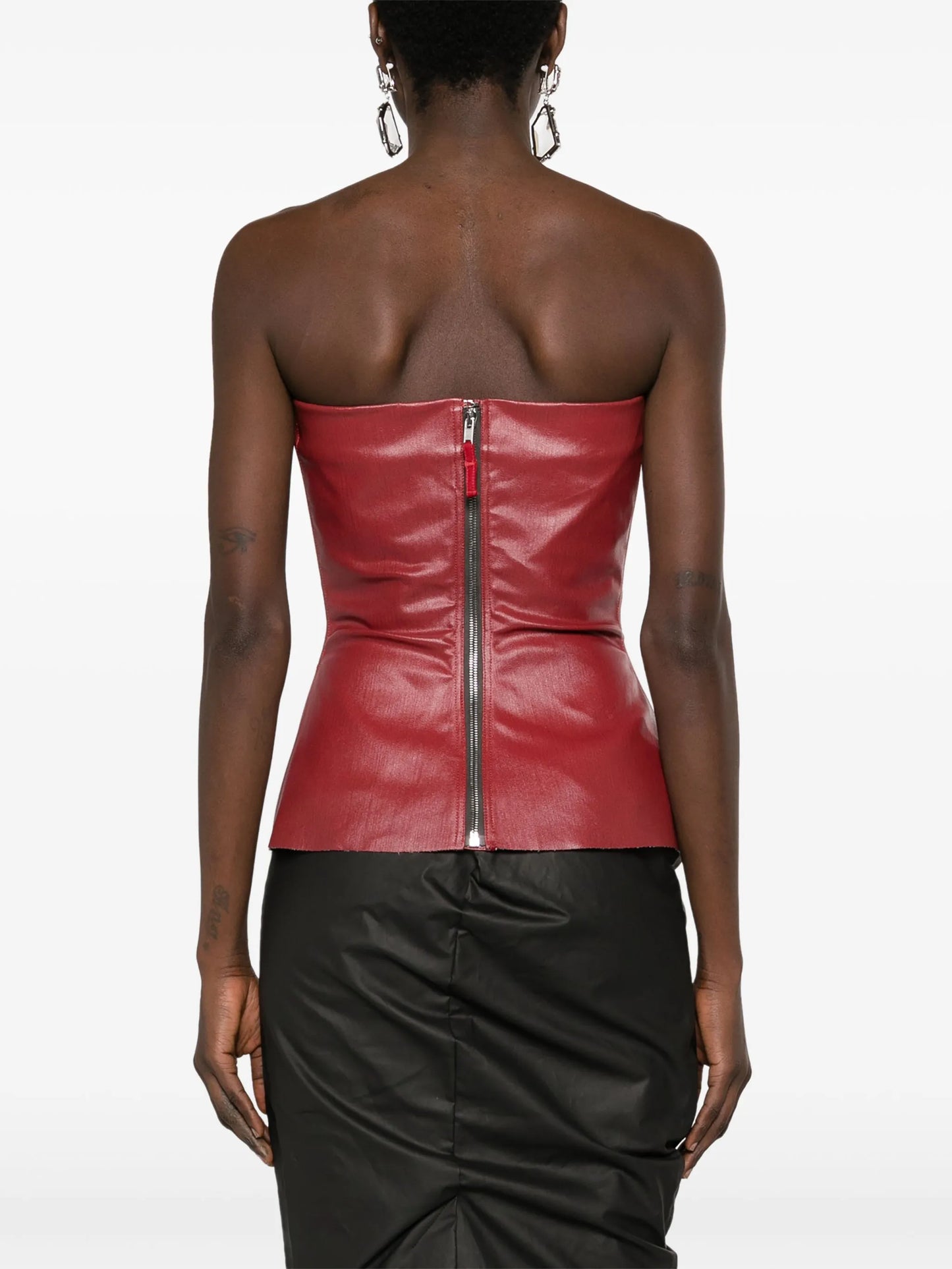 bustier-style cotton corset top
