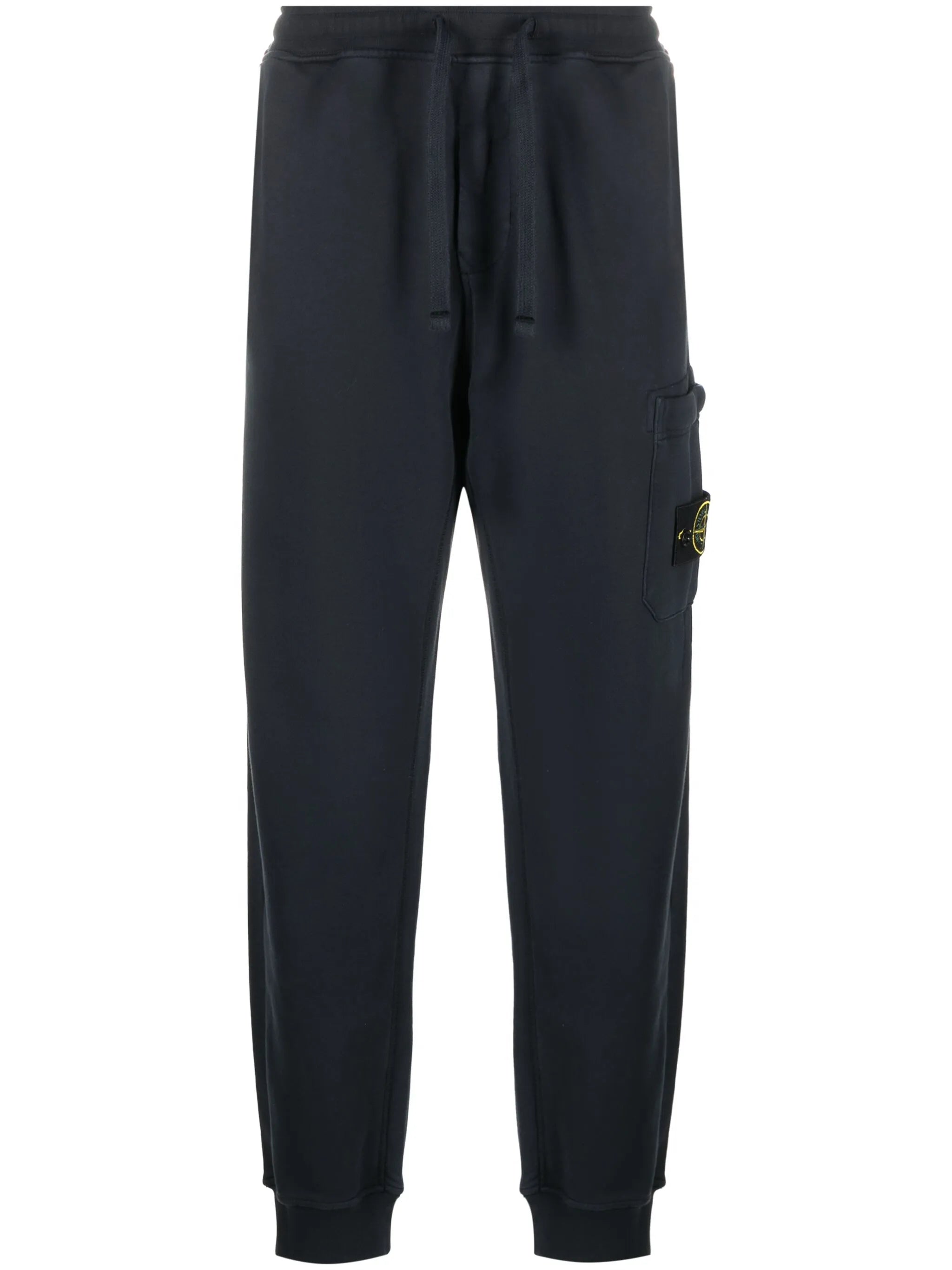 Compass-badge cotton track pants