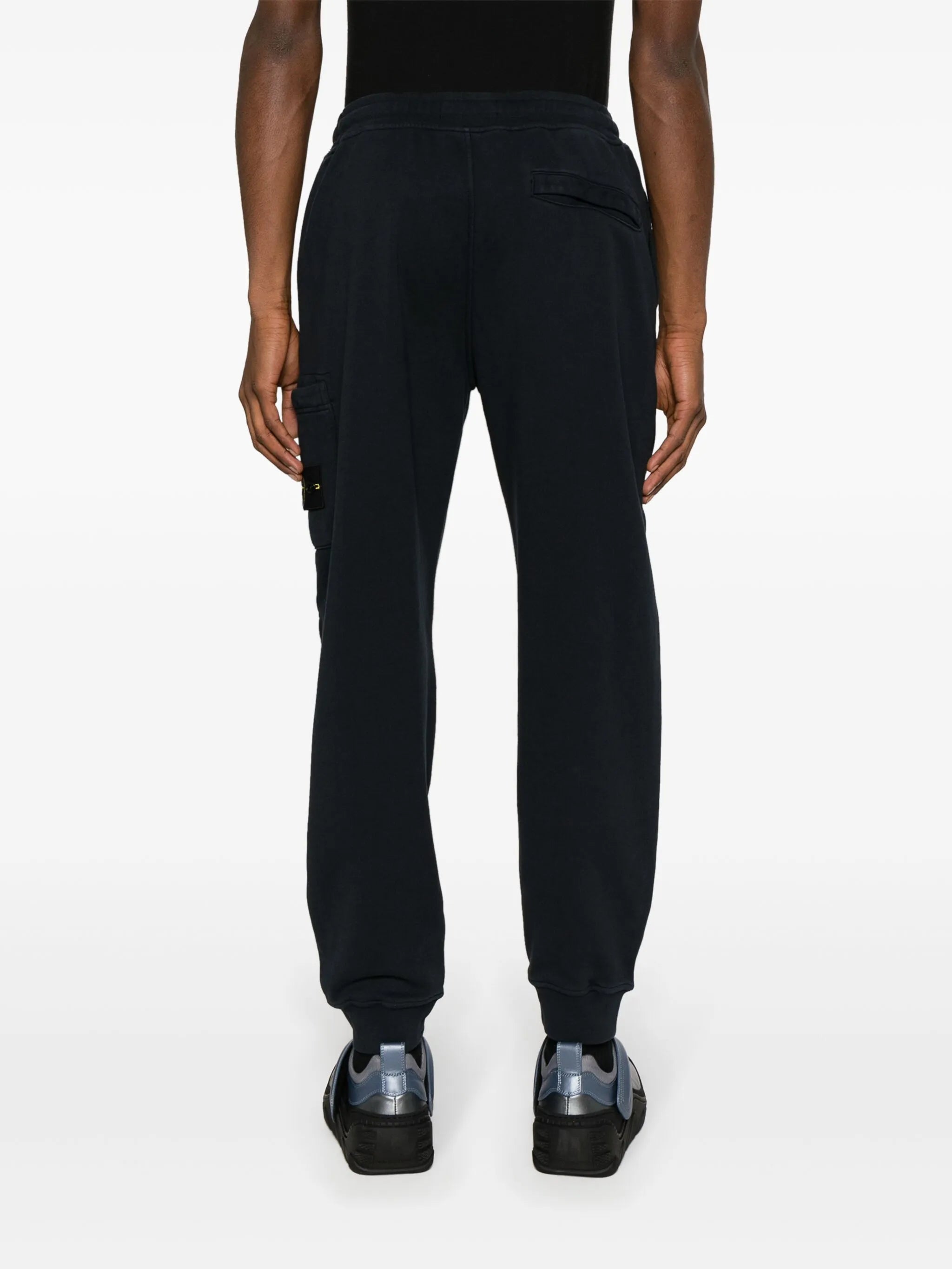 Compass-badge cotton track pants