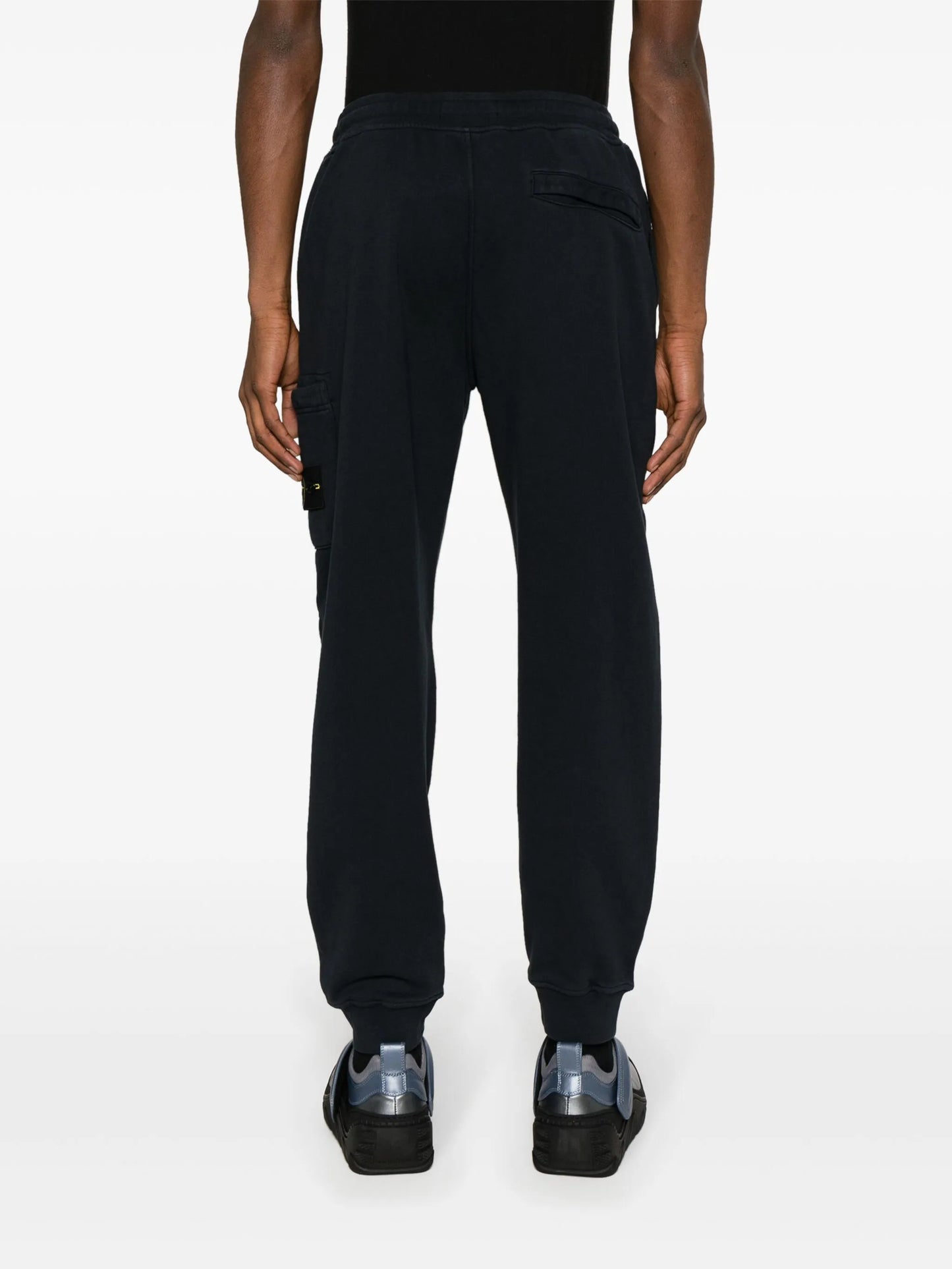 Compass-badge cotton track pants