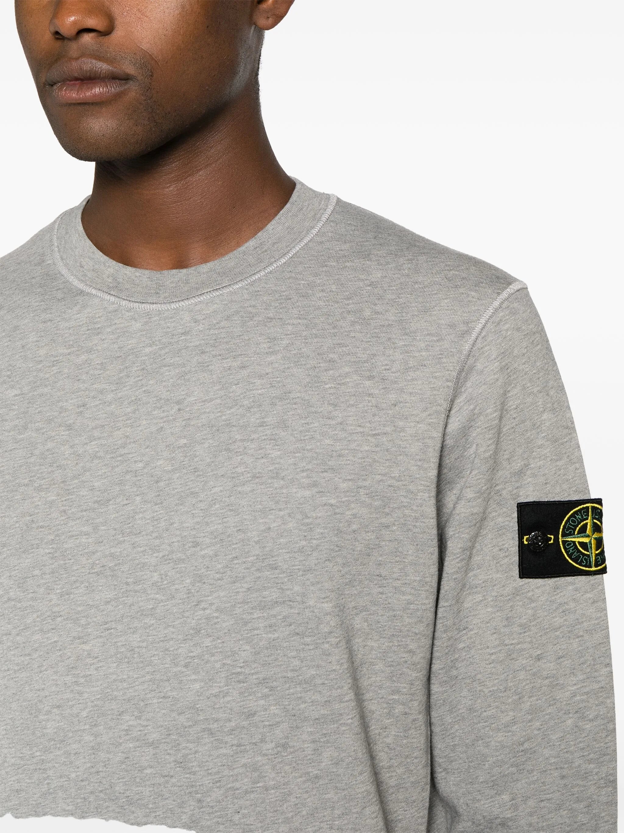Compass-badge cotton sweatshirt