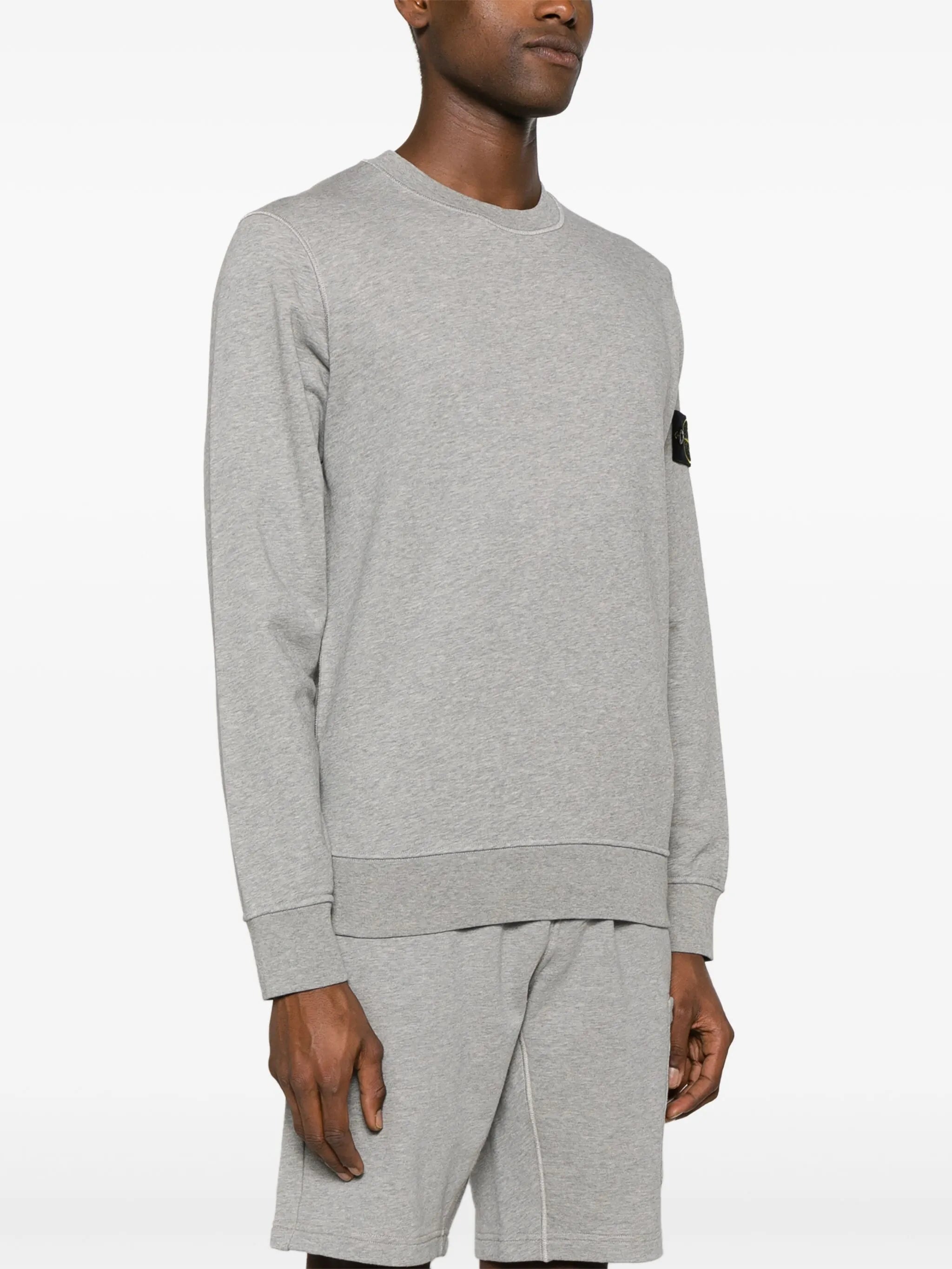 Compass-badge cotton sweatshirt