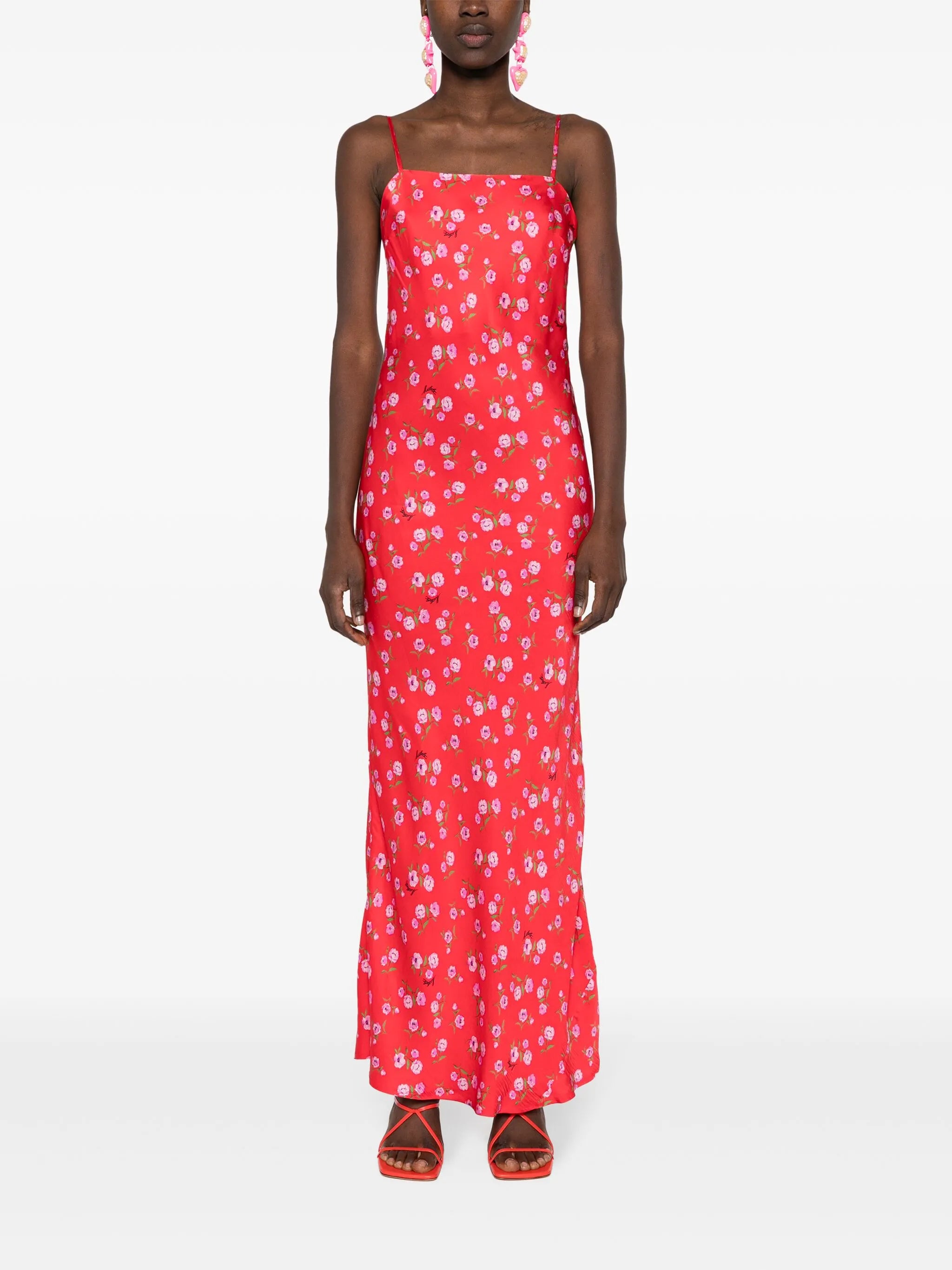 floral-print dress