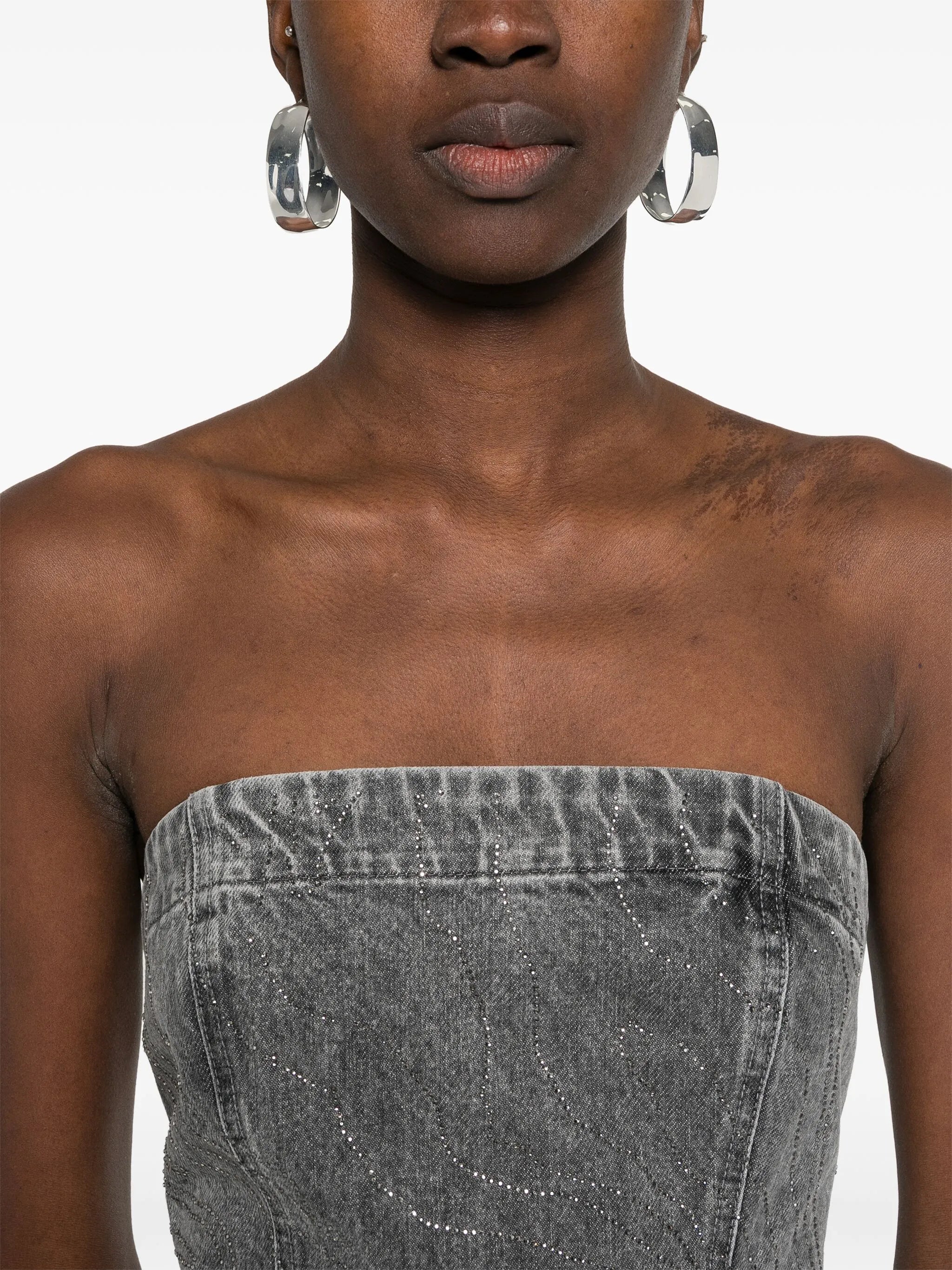 Herla rhinestone denim dress