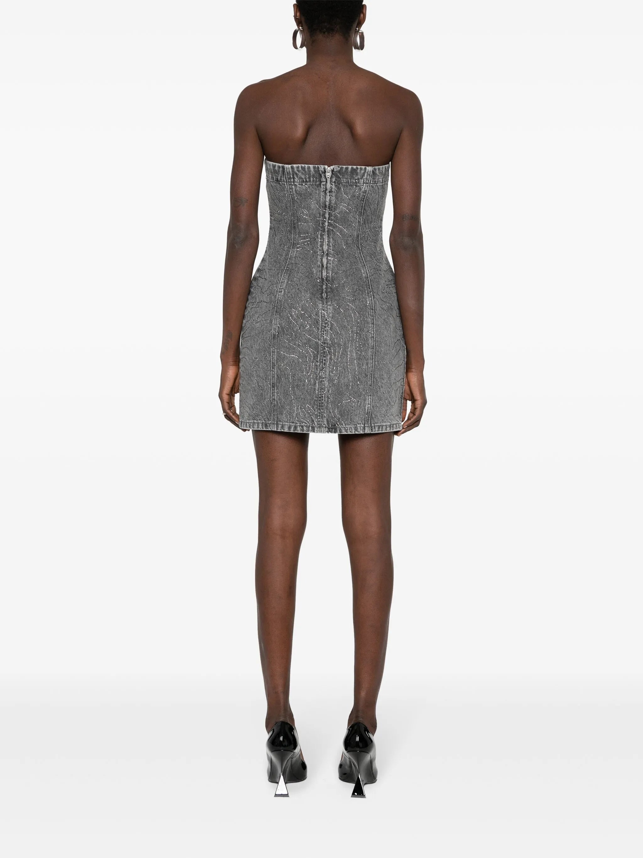 Herla rhinestone denim dress