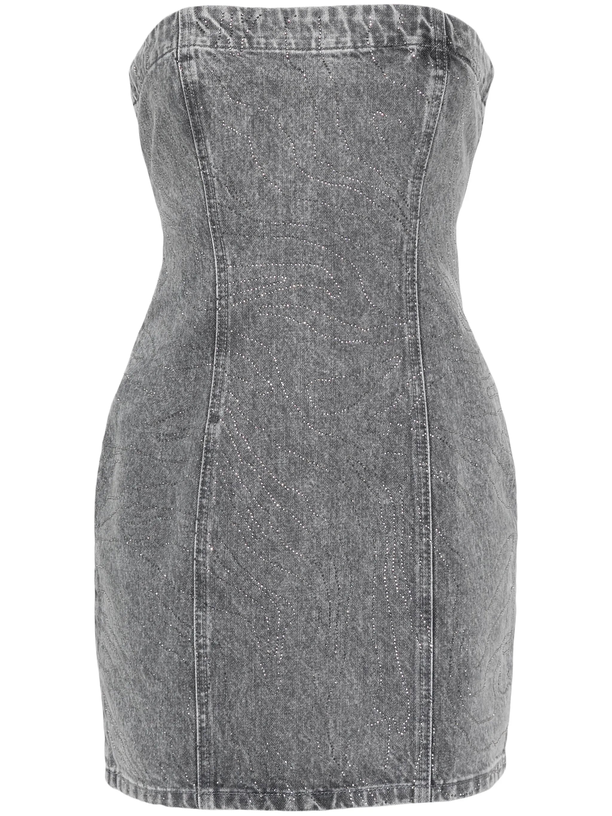 Herla rhinestone denim dress