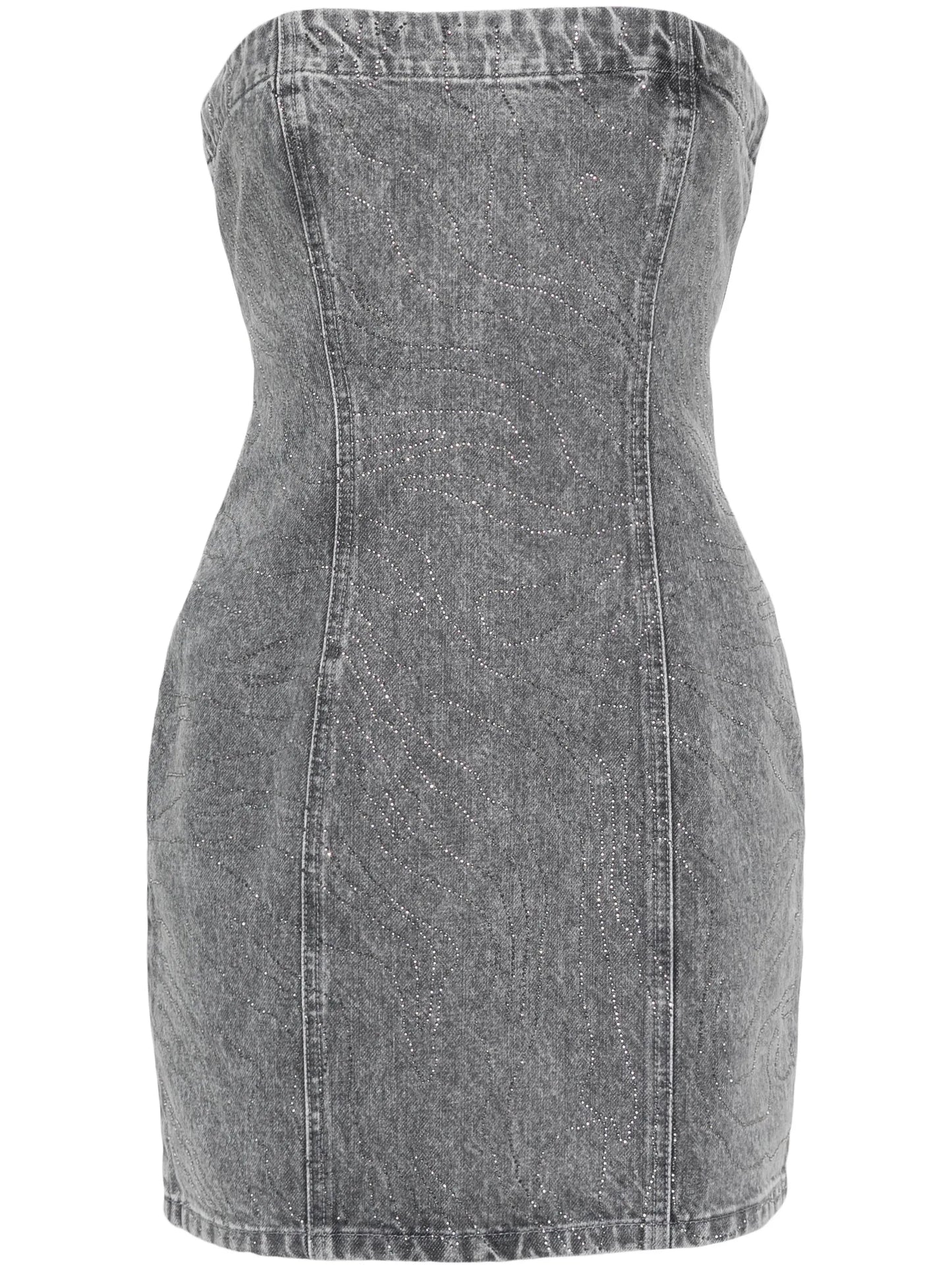 Herla rhinestone denim dress