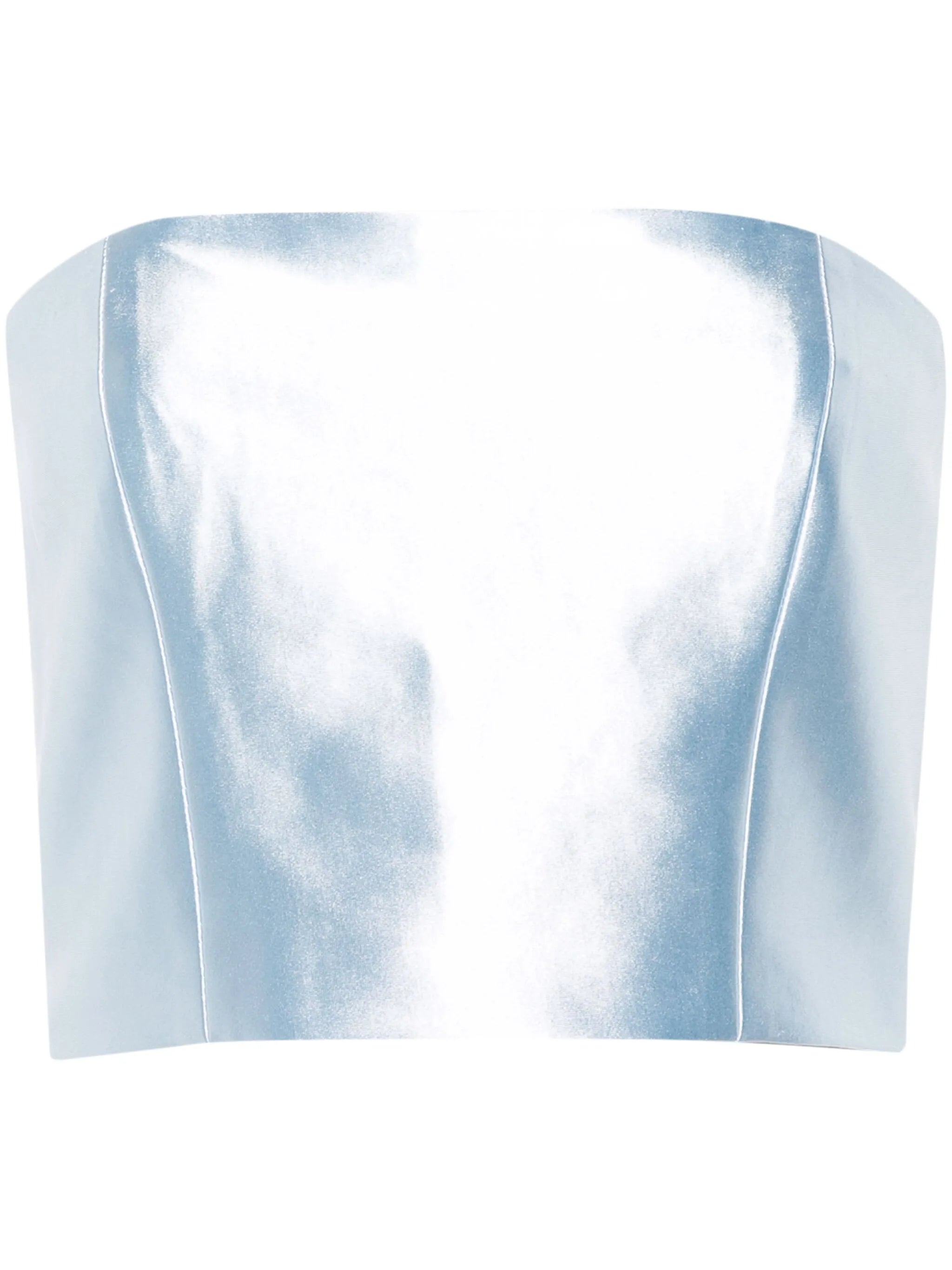 Shiny Suiting cropped top