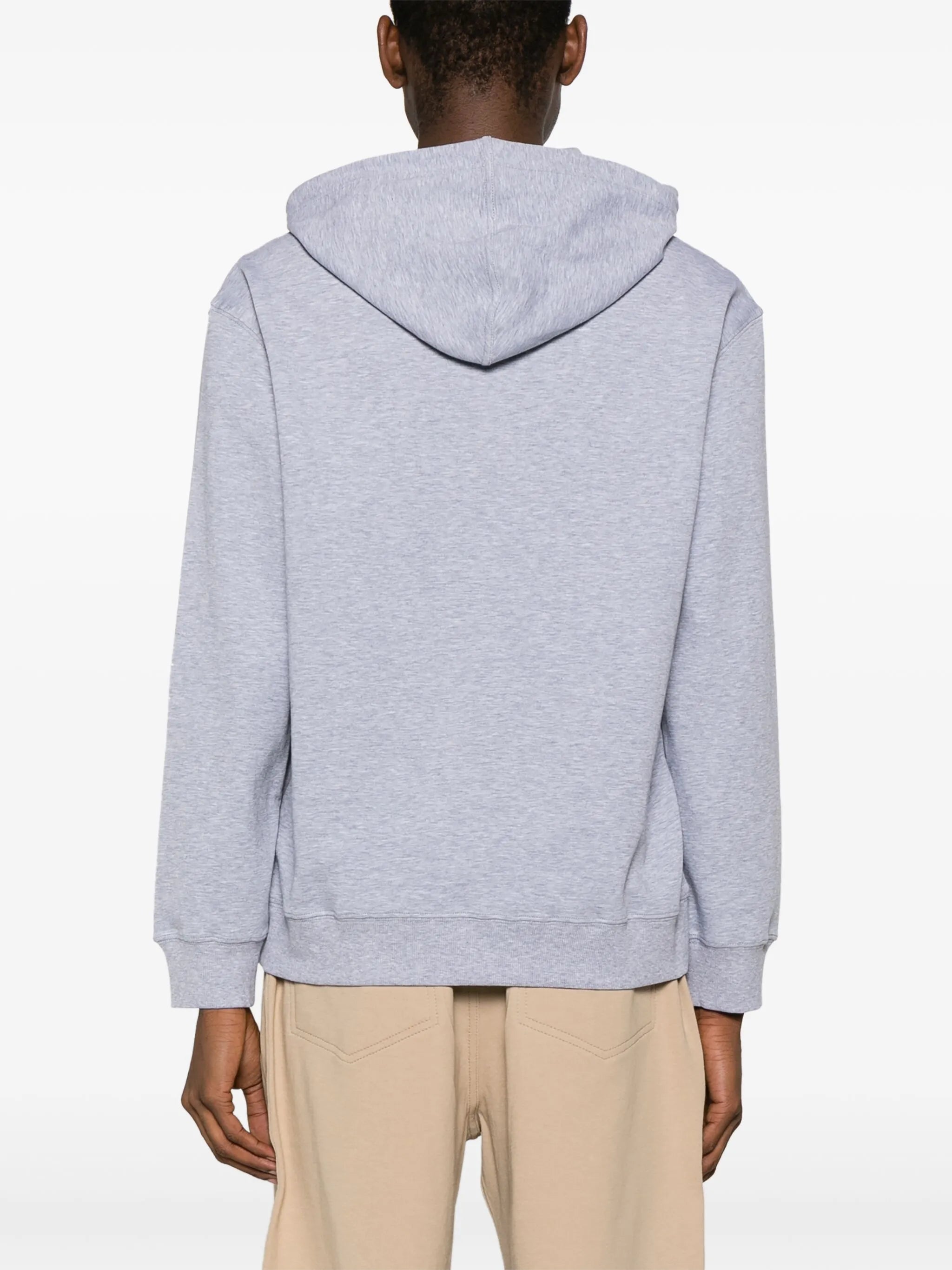 mélange-effect jersey hoodie