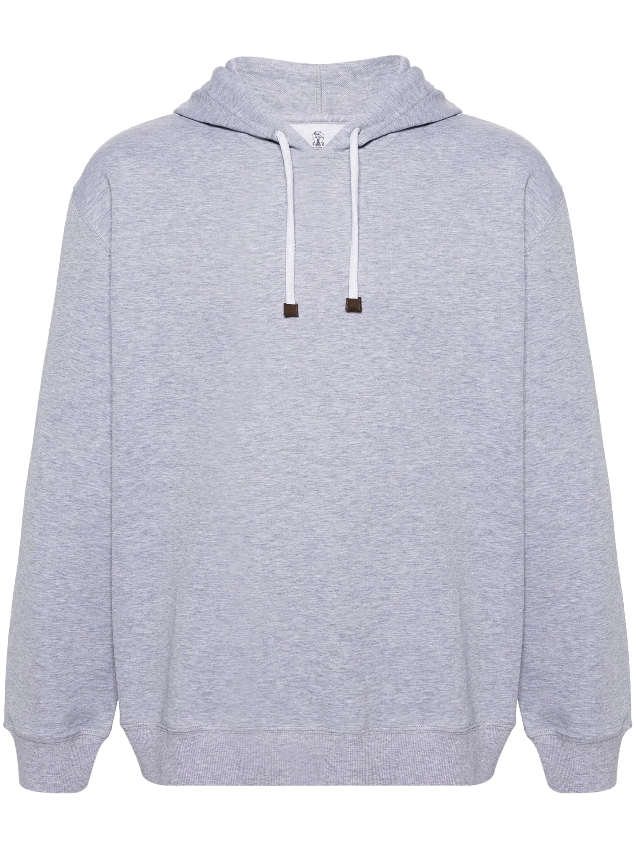mélange-effect jersey hoodie