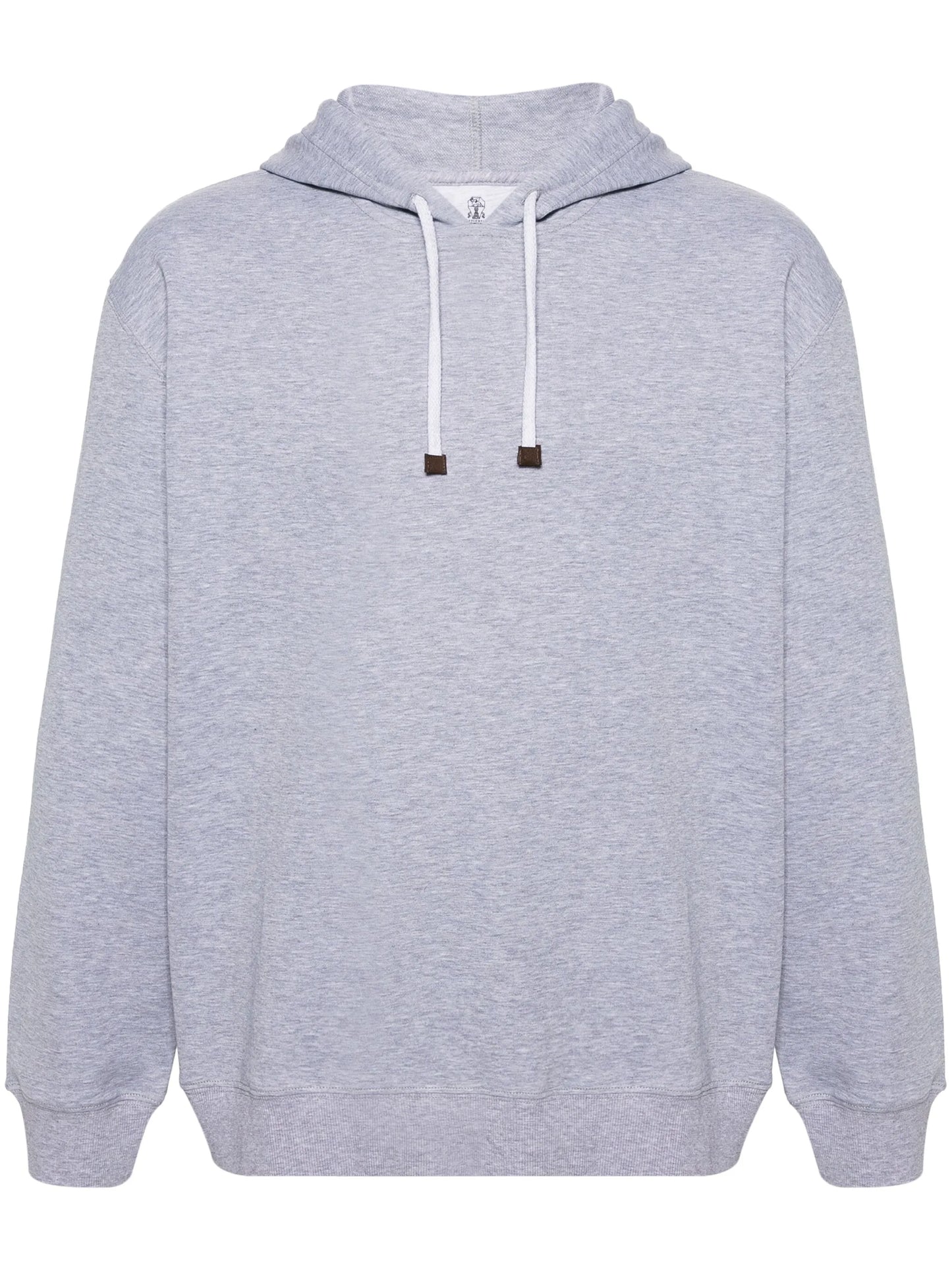 mélange-effect jersey hoodie