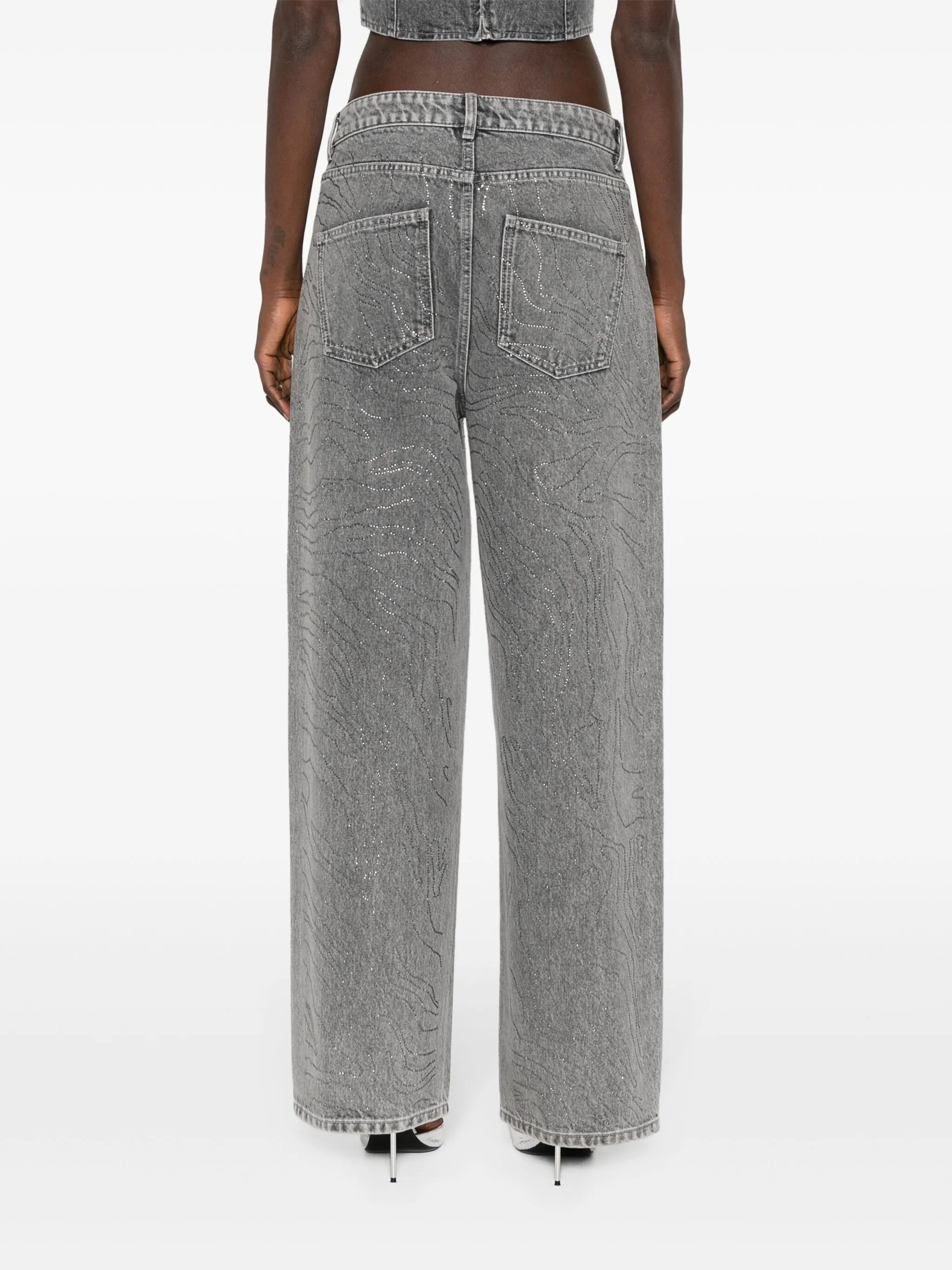 high-waisted wide-leg jeans