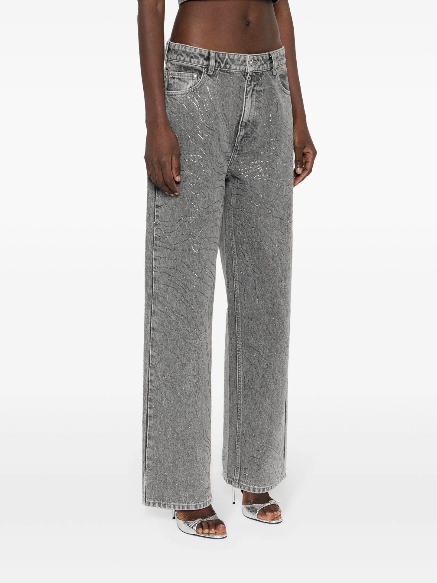 high-waisted wide-leg jeans