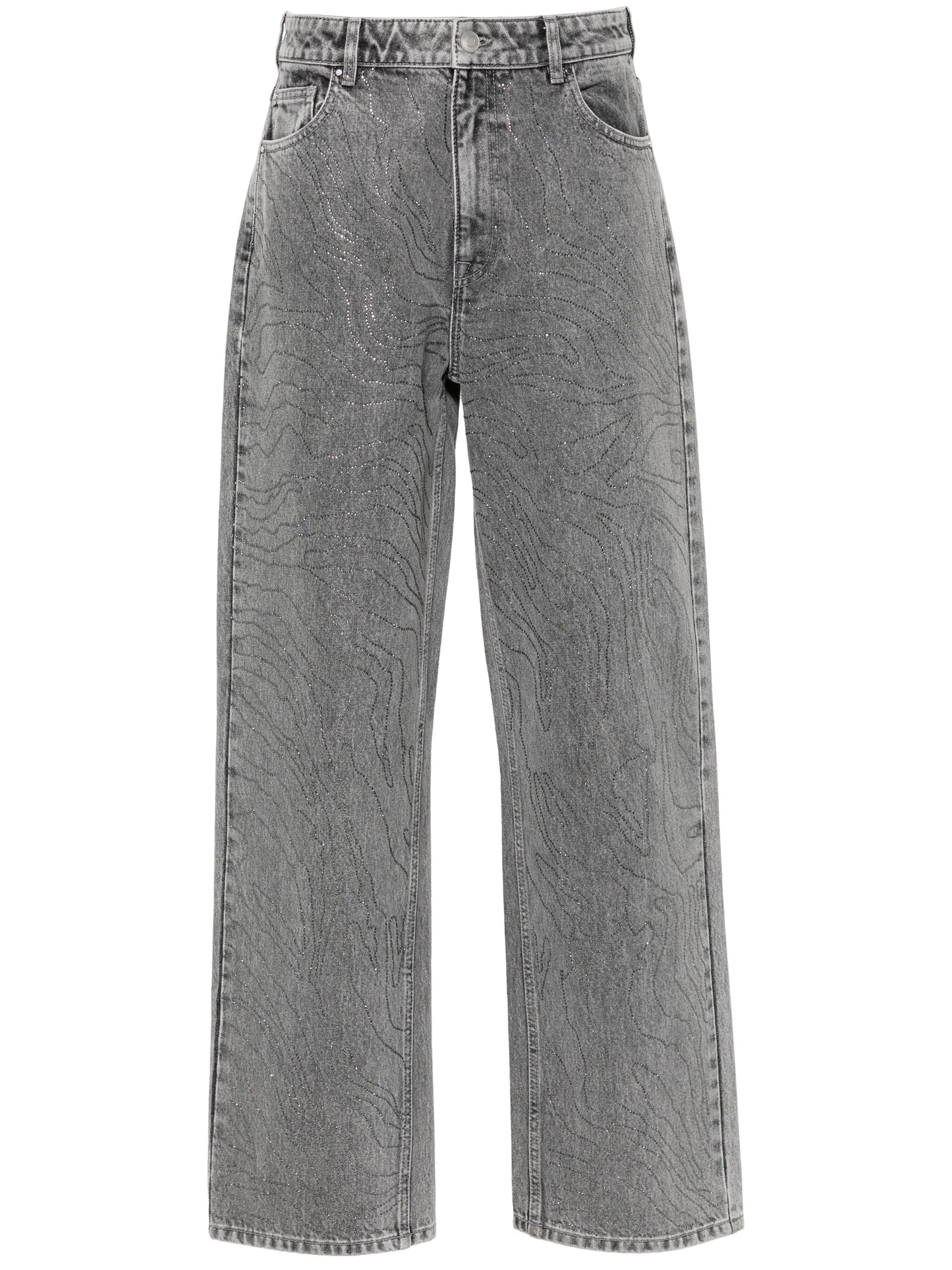 high-waisted wide-leg jeans