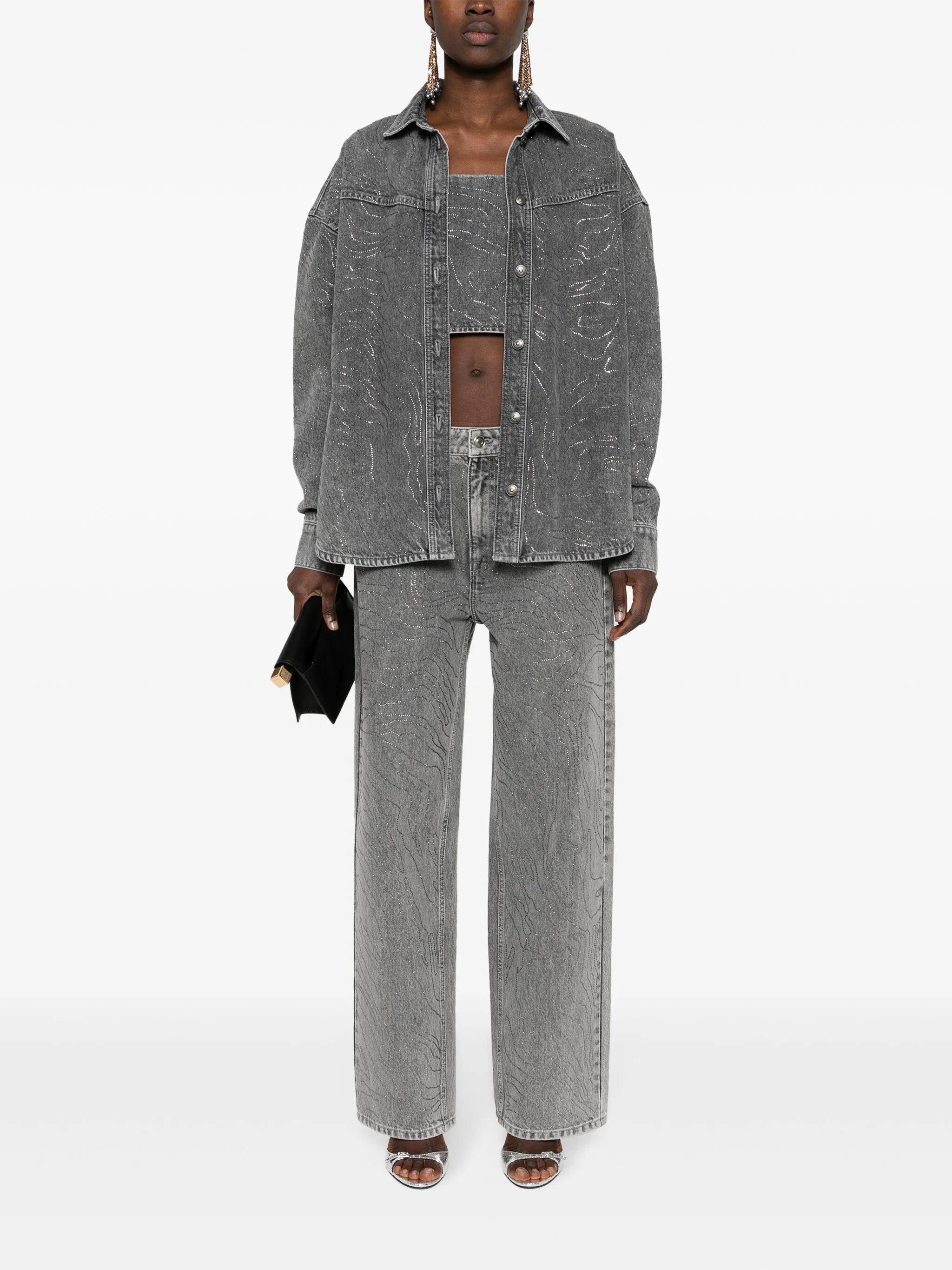 high-waisted wide-leg jeans