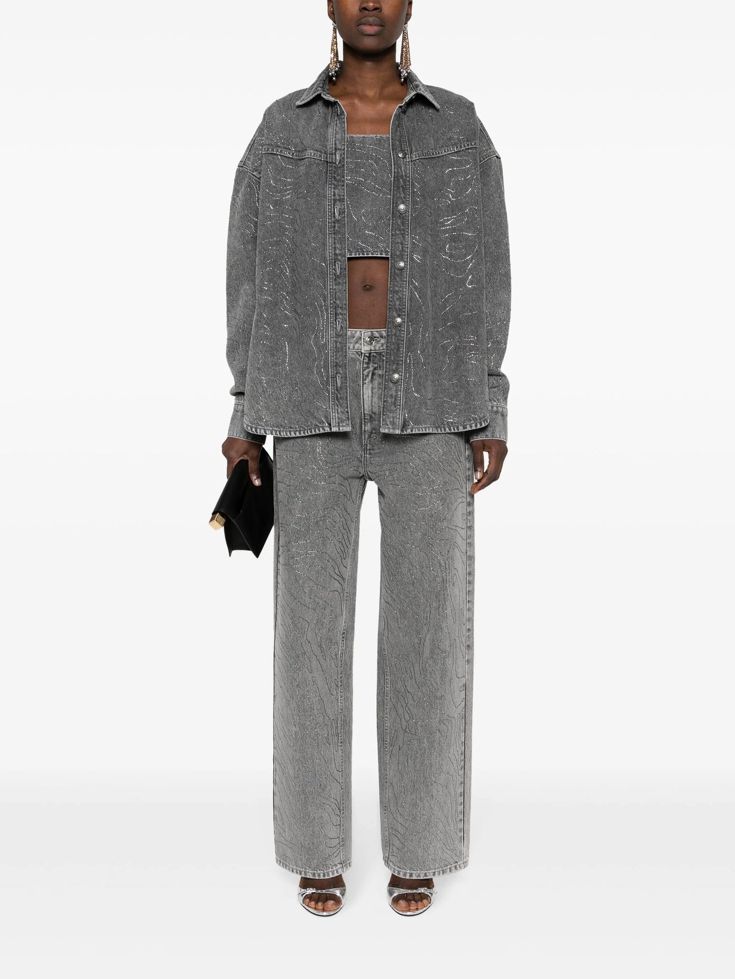 high-waisted wide-leg jeans