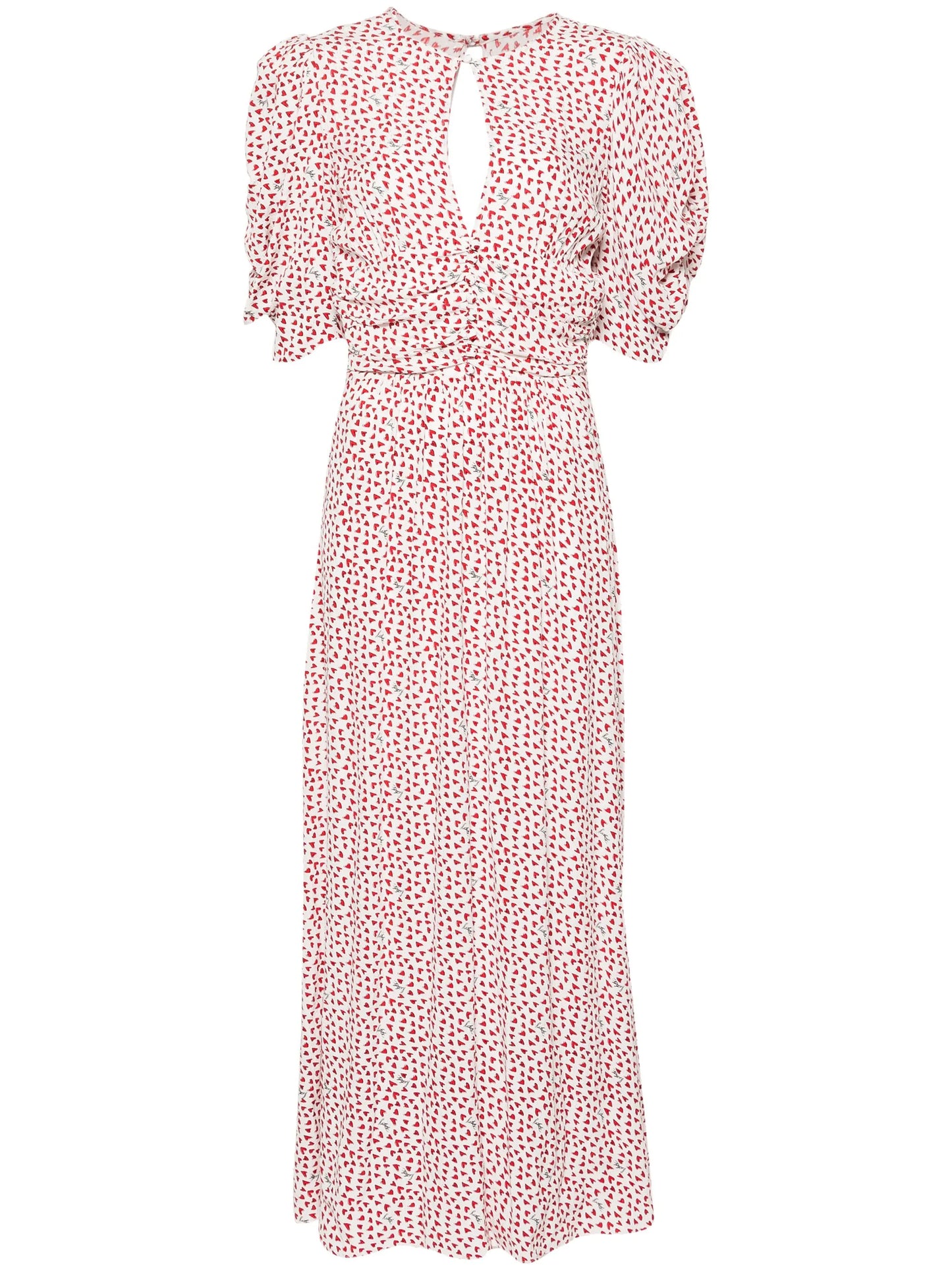 heart-print maxi dress
