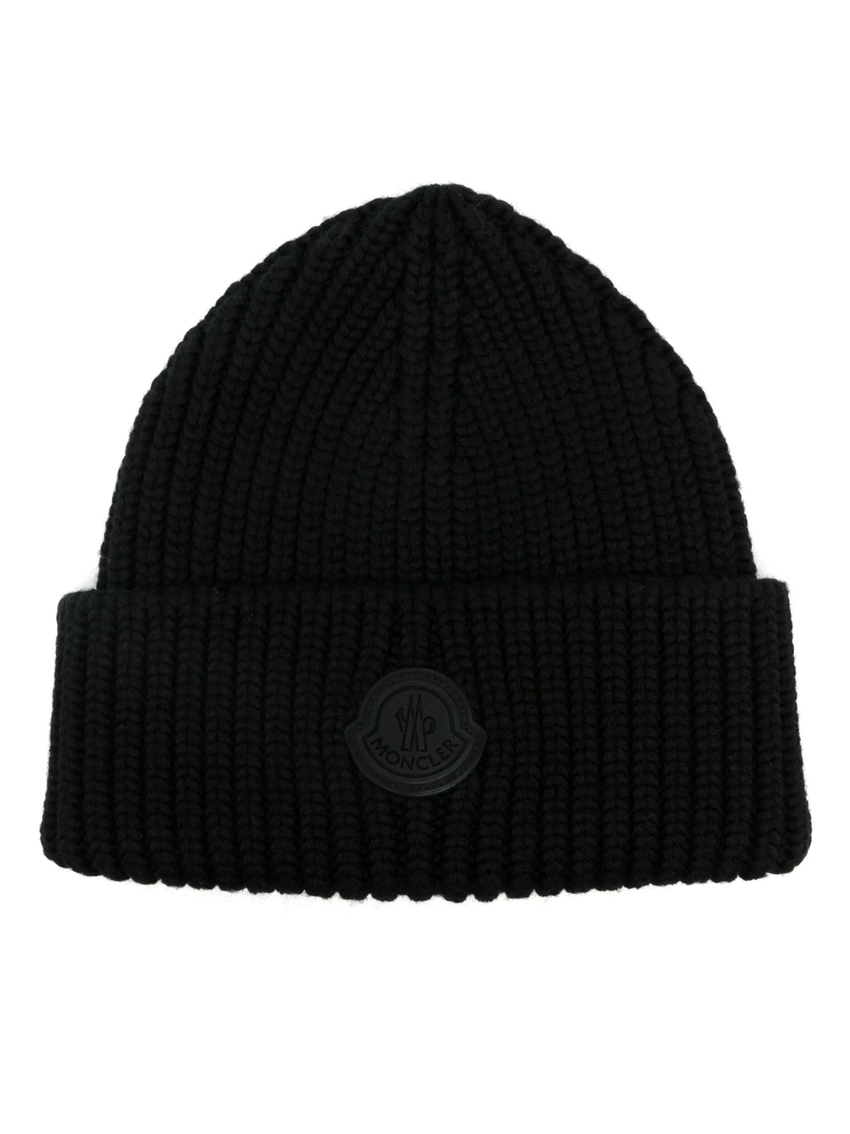 rubberised-logo knitted beanie