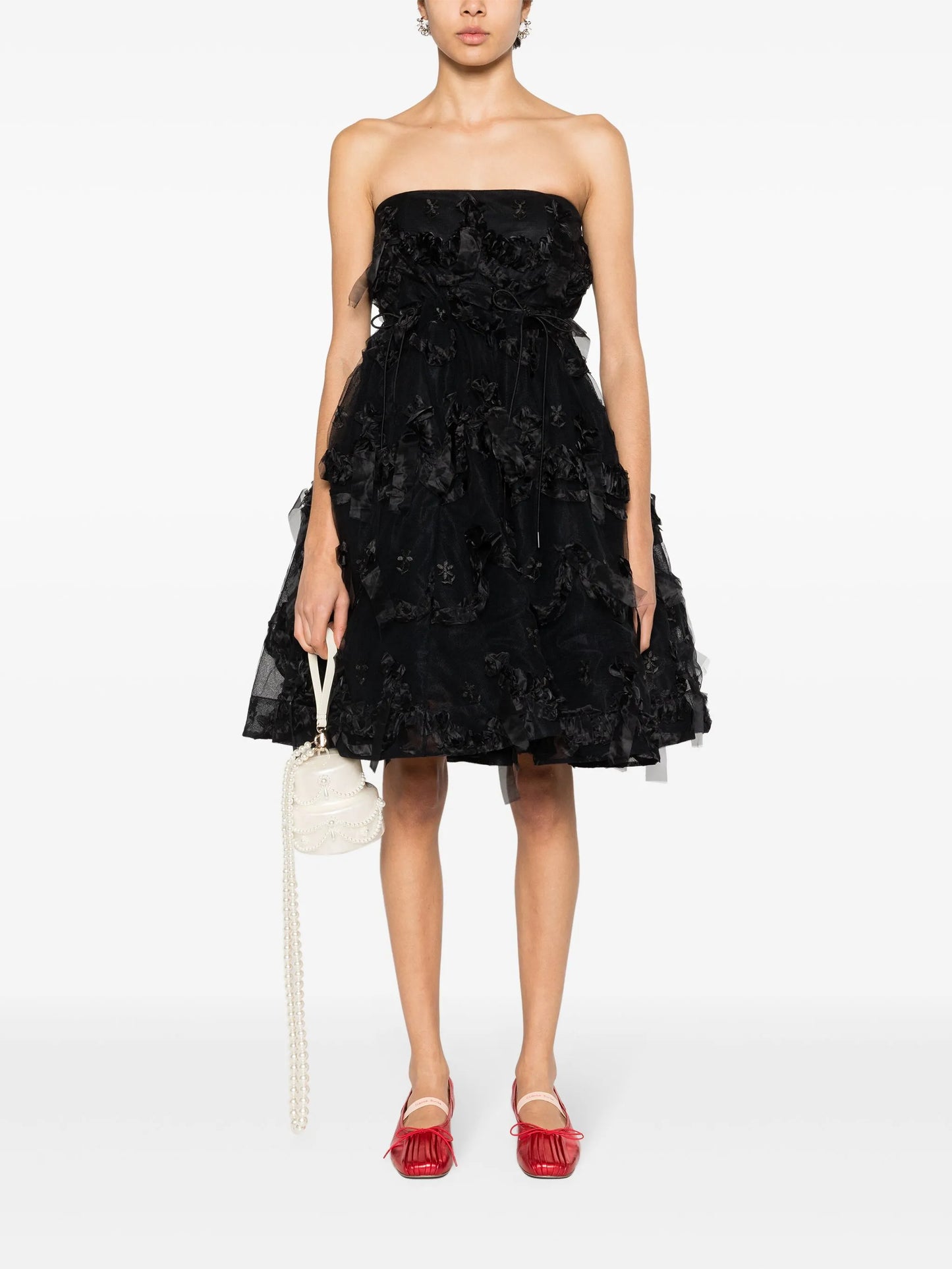 ruffled tulle minidress
