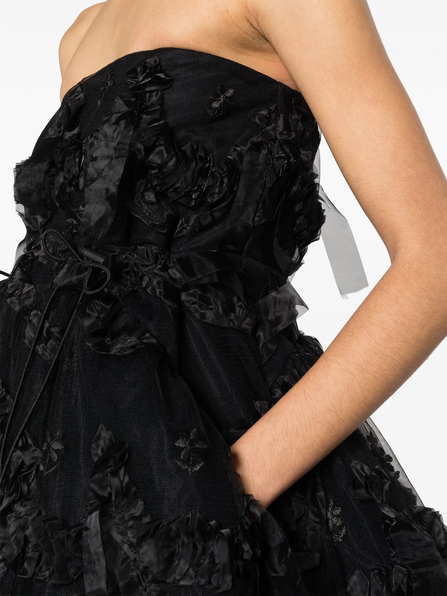 ruffled tulle minidress