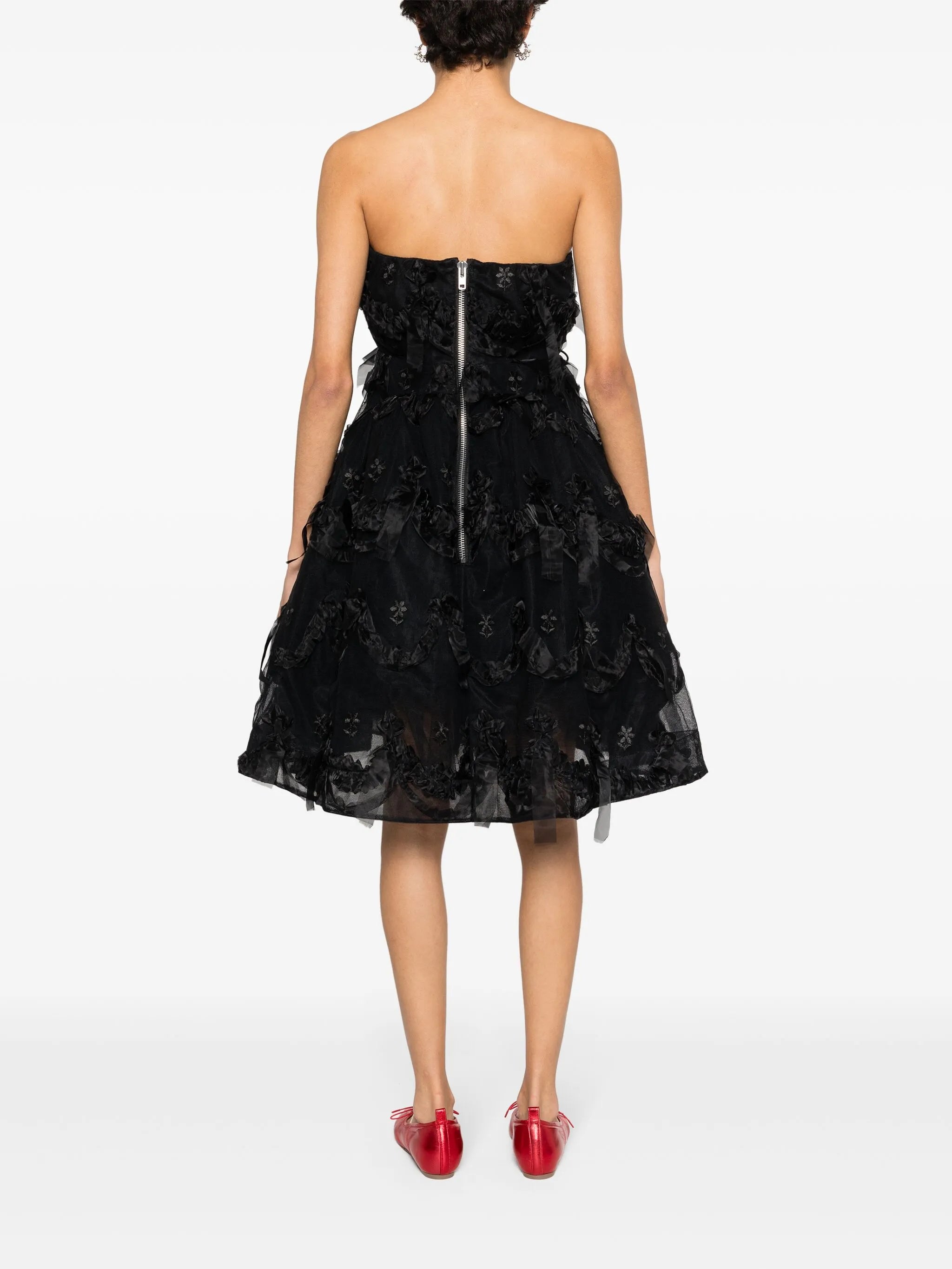 ruffled tulle minidress