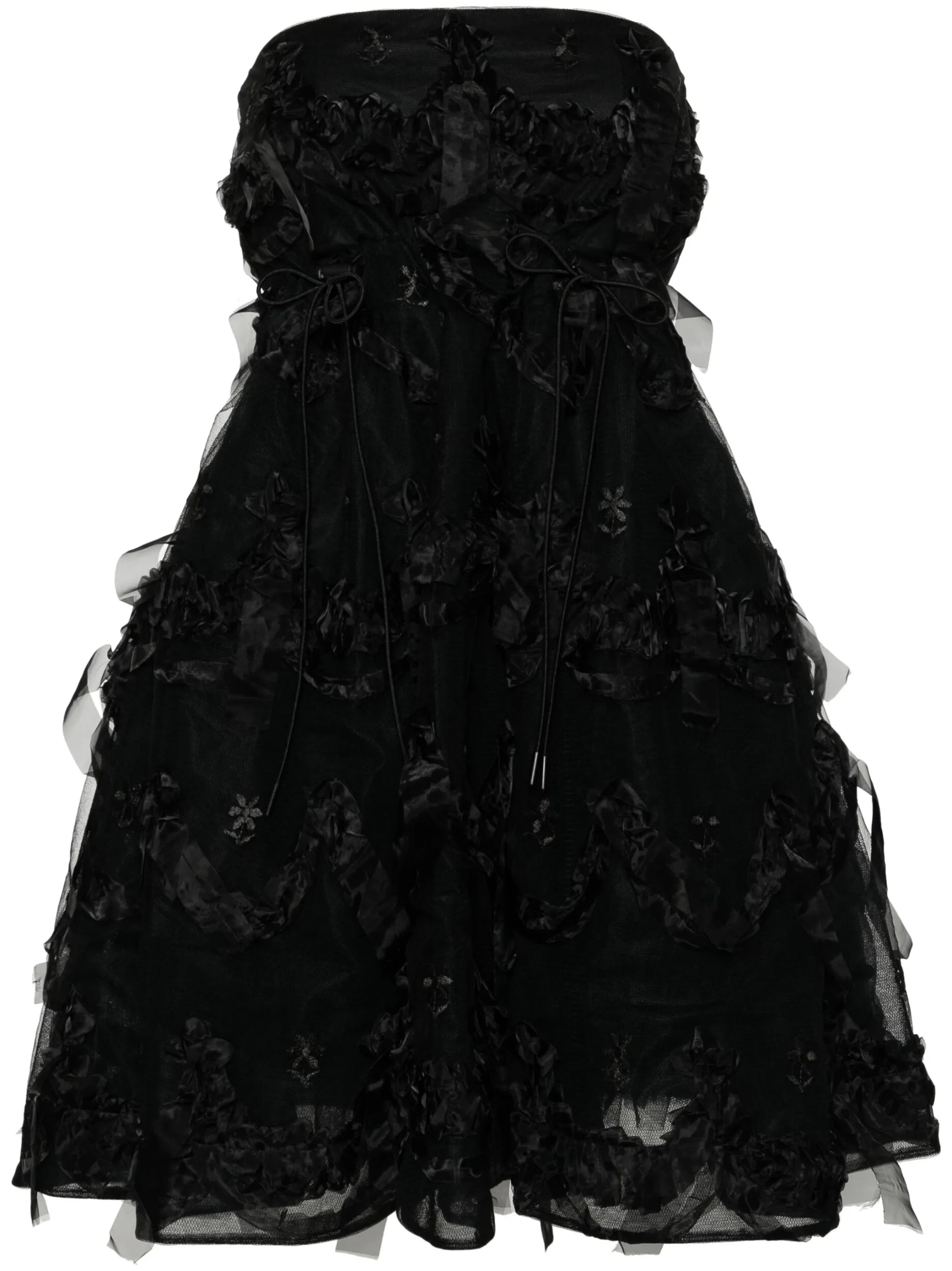 ruffled tulle minidress