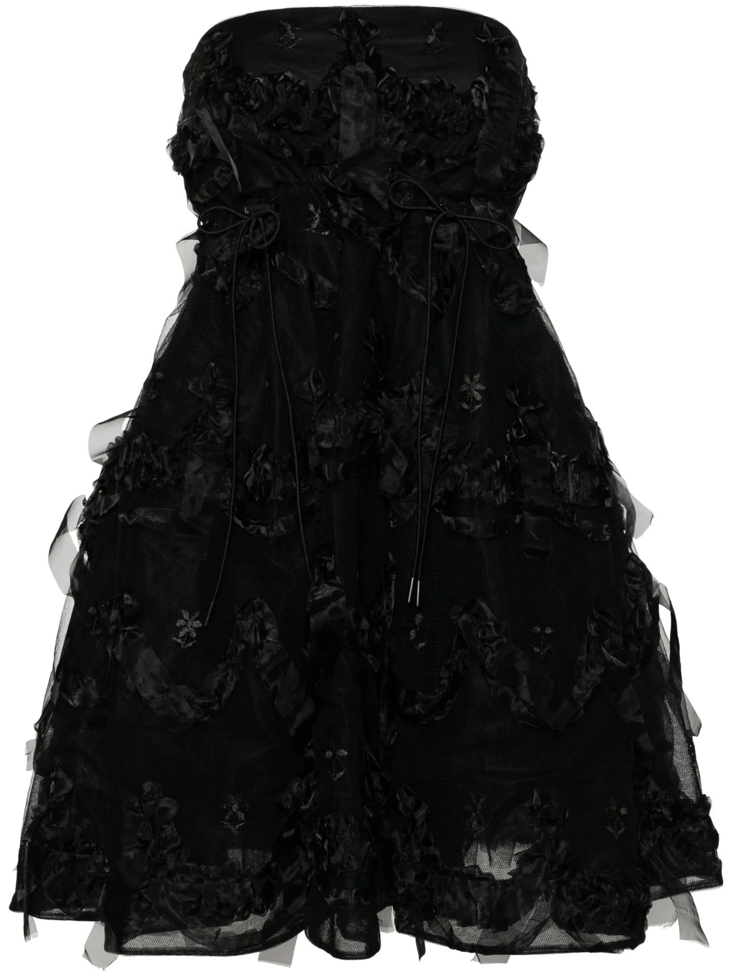 ruffled tulle minidress