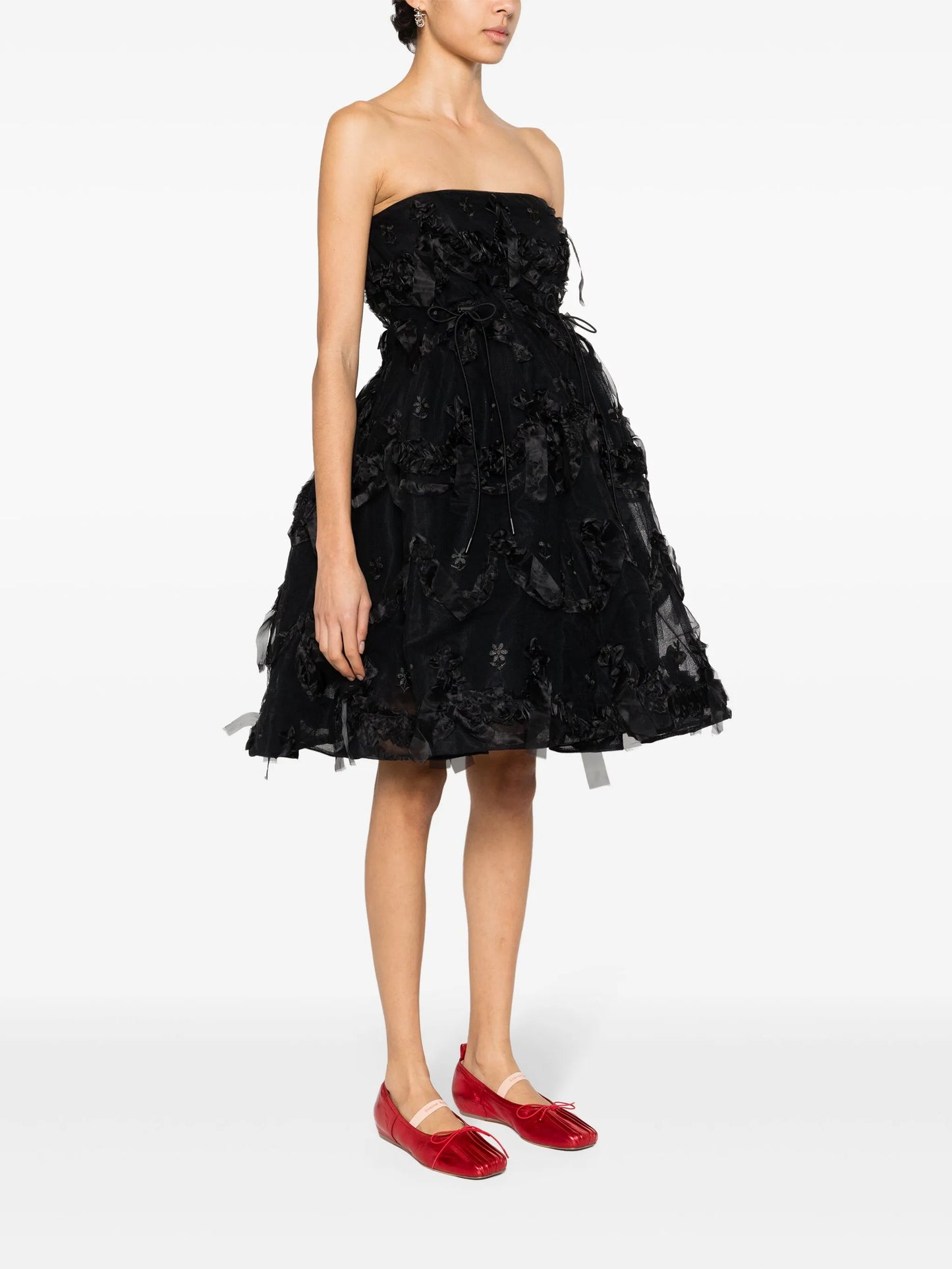 ruffled tulle minidress