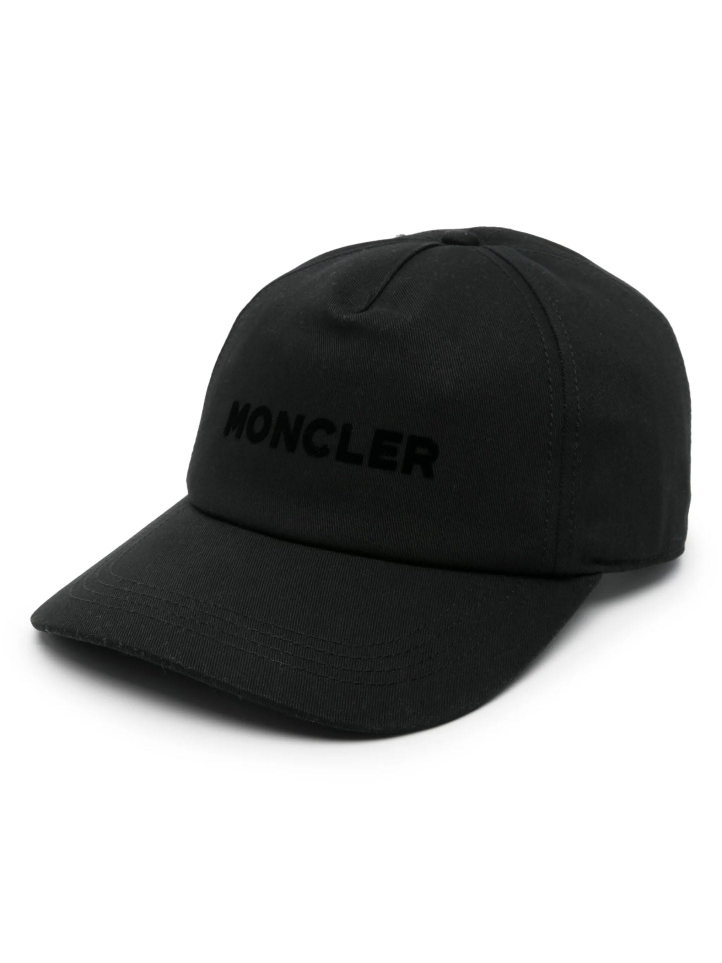 flocked-logo cotton baseball cap