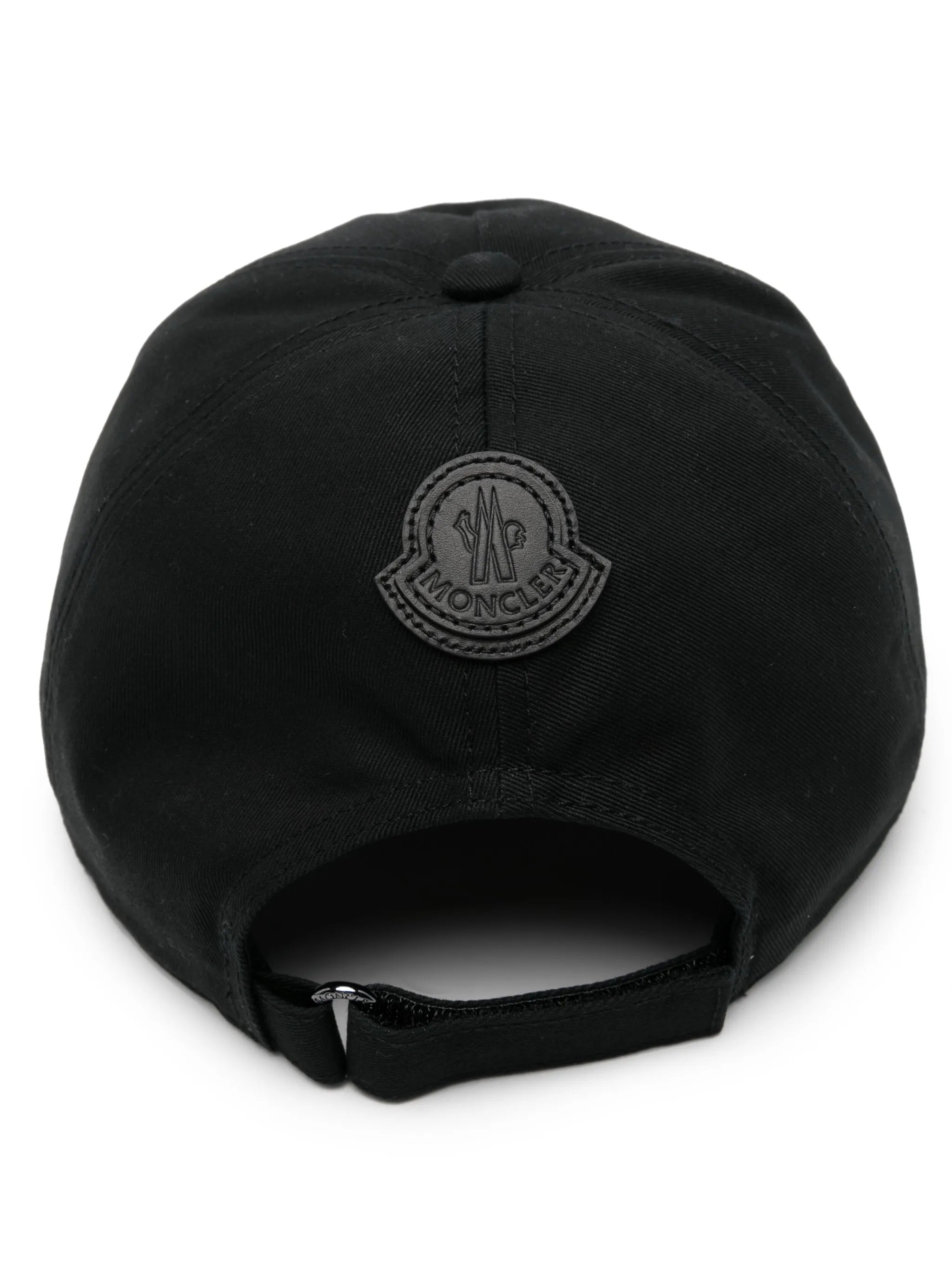 flocked-logo cotton baseball cap